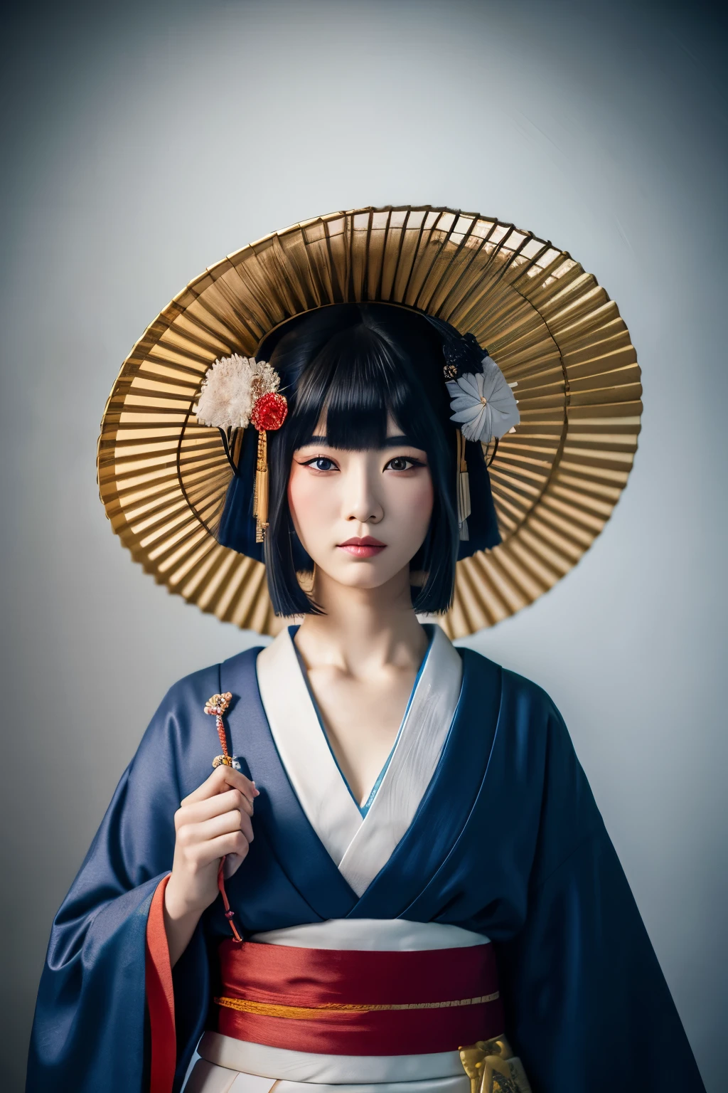 Highly detailed full-length portrait of a geisha. 8K, octane rendering, intricate hyperdetails, symmetry  