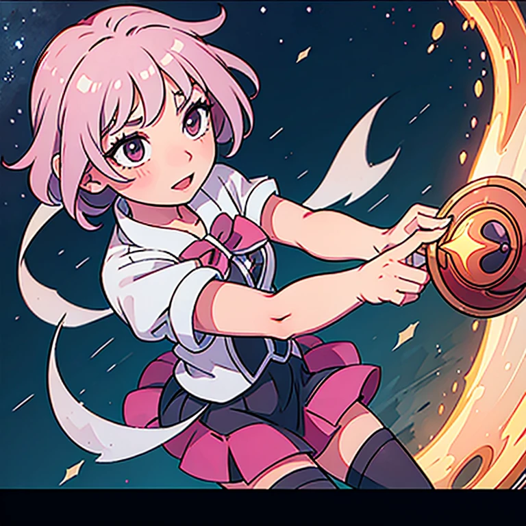 magical girl defeats monster
