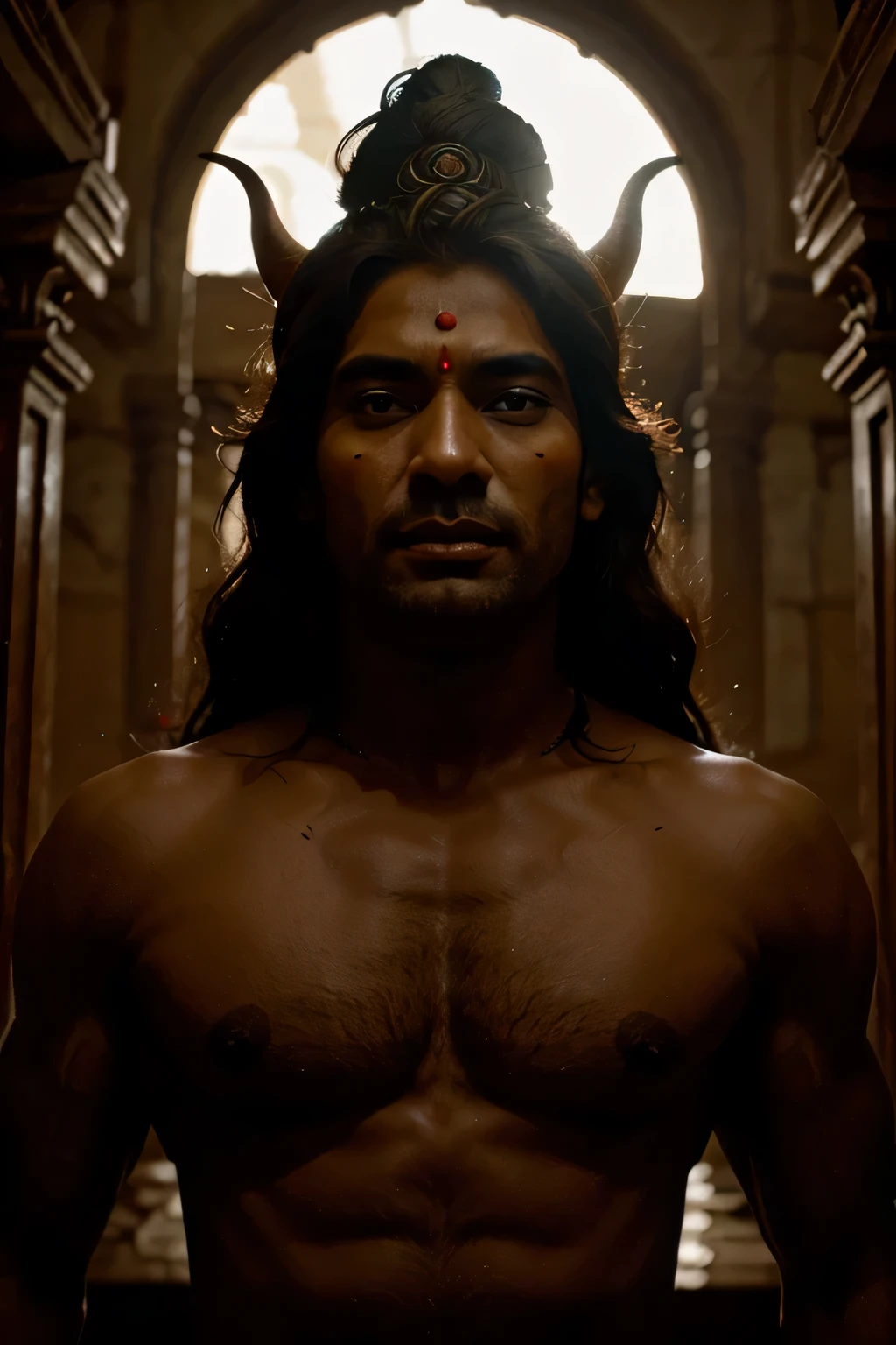 indian god shiva in a war ancient, vibrant, cinematic,