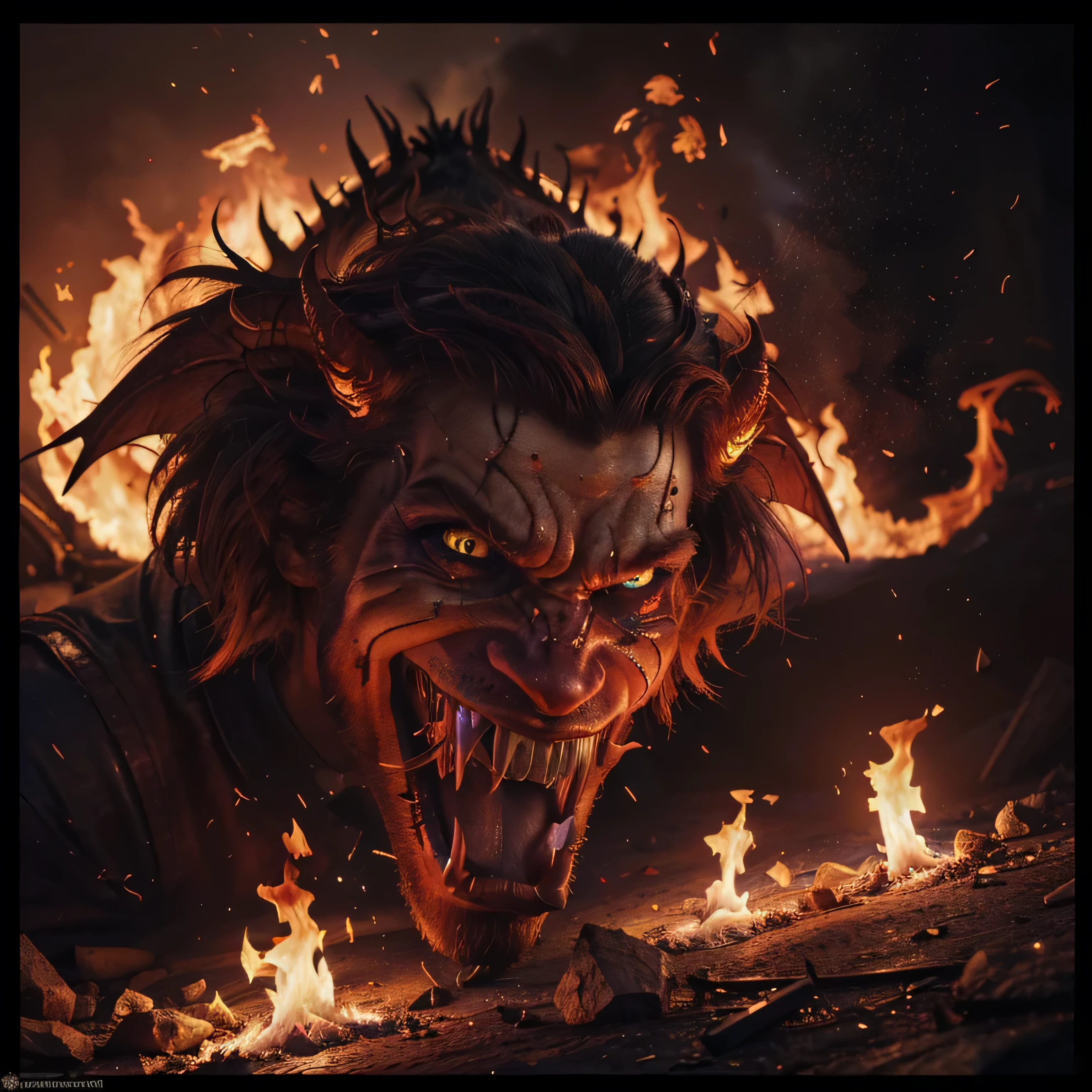 The demons,chies,ogre,cannibalism,red colored skin,Thin,Tearing