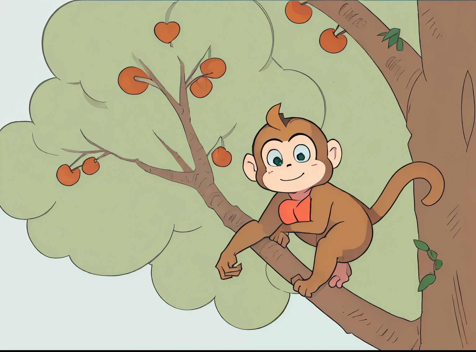 a monkey in the tree