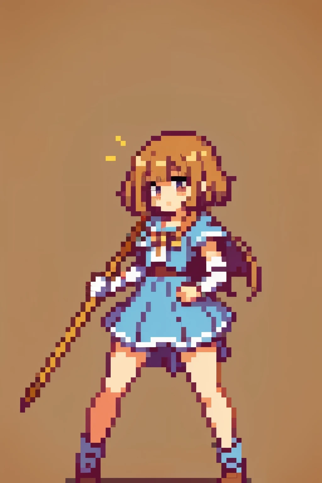 best quality, magical girl, 1960s wizard girl anime, retro sepia tone
