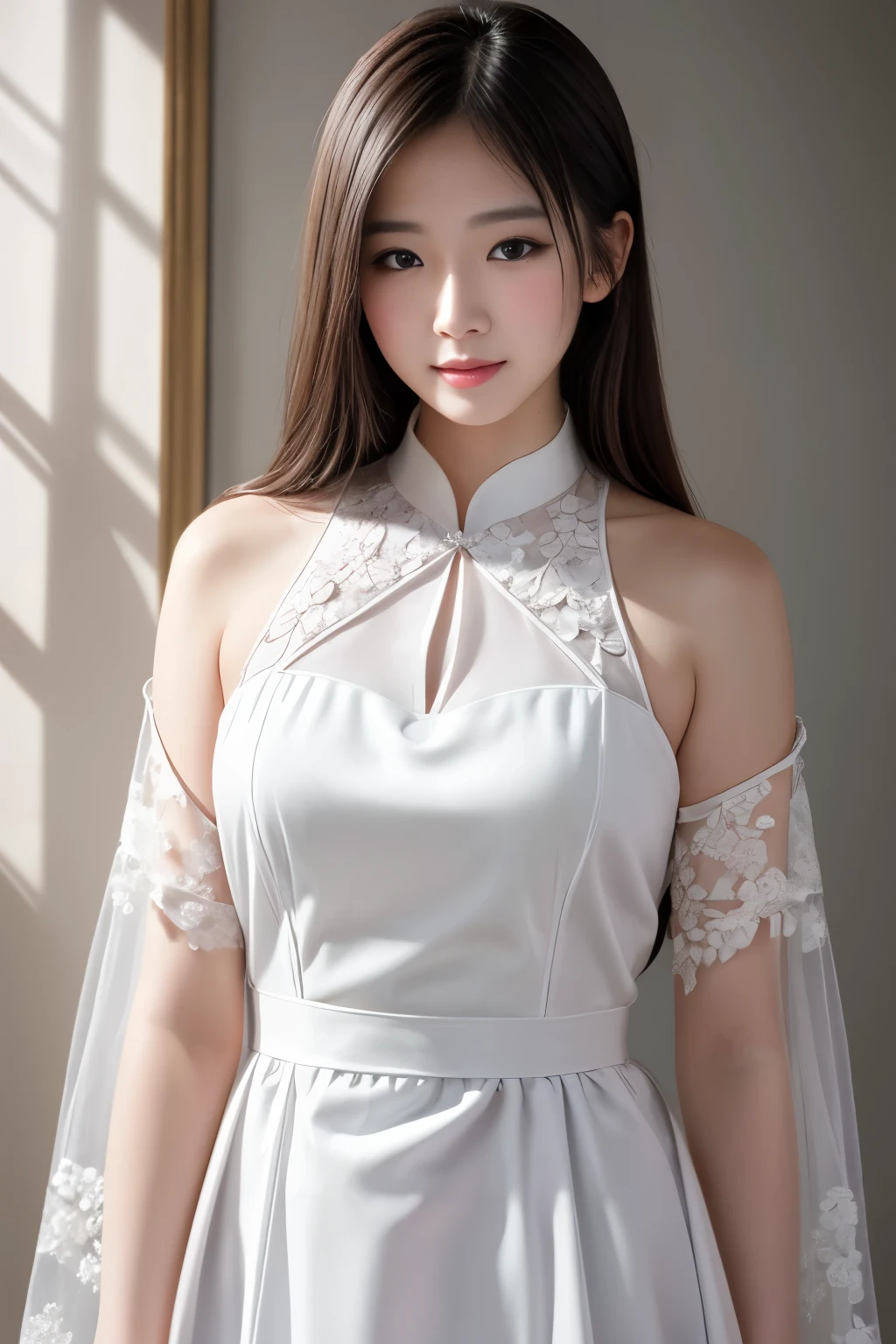 ((A beautiful girl spreads out her underwear and shows it to you:1.3, presenting panties:1.3)), ( beautiful girl, Baby Face:1der body line, Small and slender figure, Beautiful breasts, Narrow waist, ((Sexy Chinese Dress:1.2)), (Detailed eyes and face:1.3, Professional photography techniques, Stage lighting), (Shy expression:1.3, View the viewer, blush:1.2), (Highest quality, 8K, masterpiece:1.2, RAW Photos)