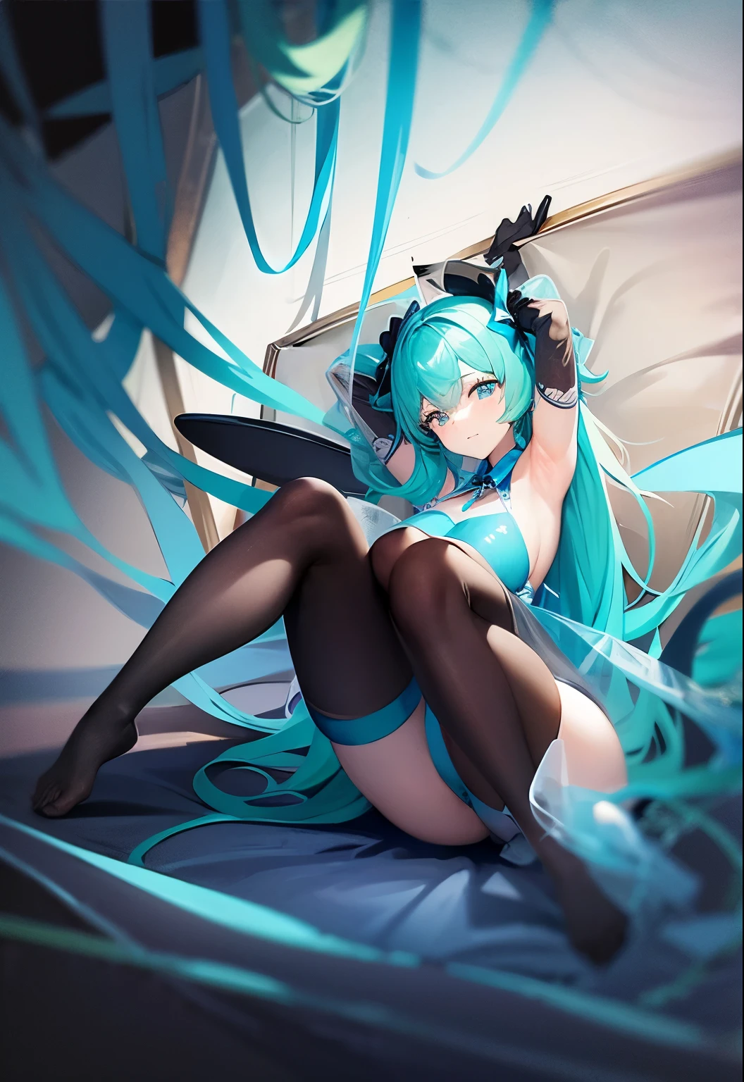cyan dress,Covered with transparent tape,covered in honey,Ha gas,shy,Soaked all over,Chest covered with transparent tape