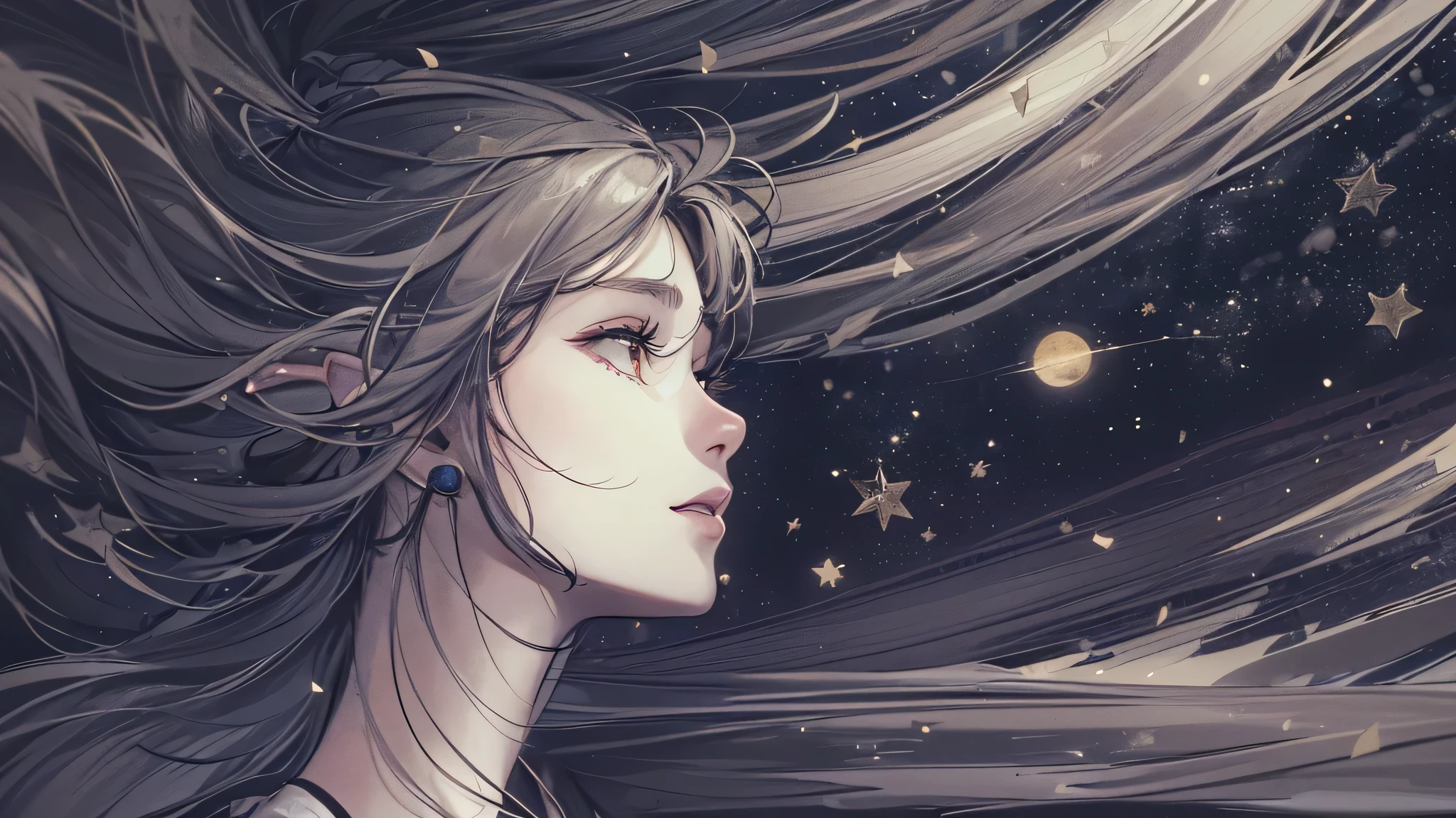 ((the celestial godness wave her arm )),(((glint shimmer spread from her hand and fall on the ground))), epic storry,best quality,extra detail,（（Wallpaper design concept drawing）））