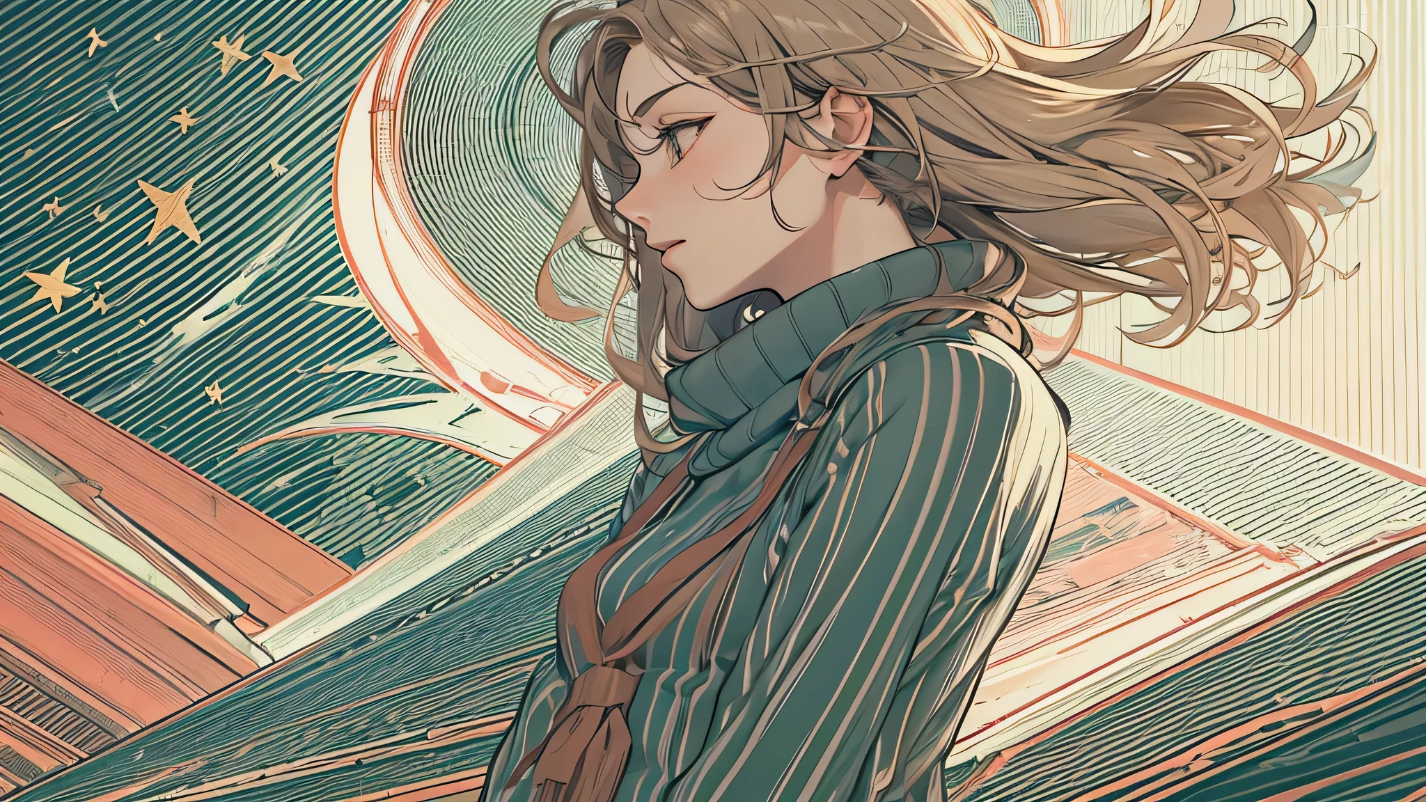 ((the celestial godness wave her arm )),(((glint shimmer spread from her hand and fall on the ground))), epic storry,best quality,extra detail,（（Wallpaper design concept drawing）））