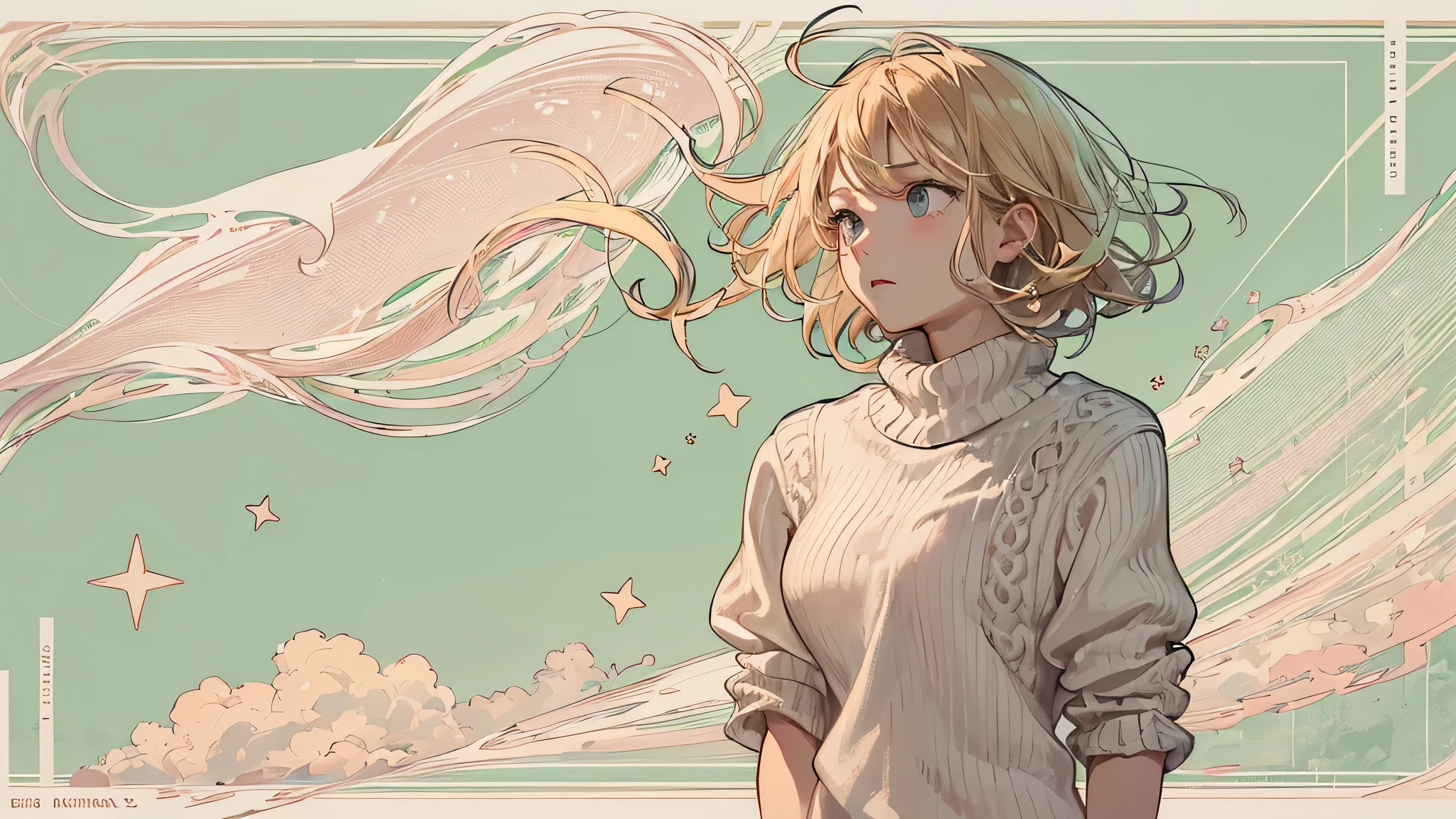 ((the celestial godness wave her arm )),(((glint shimmer spread from her hand and fall on the ground))), epic storry,best quality,extra detail,（（Wallpaper design concept drawing）））