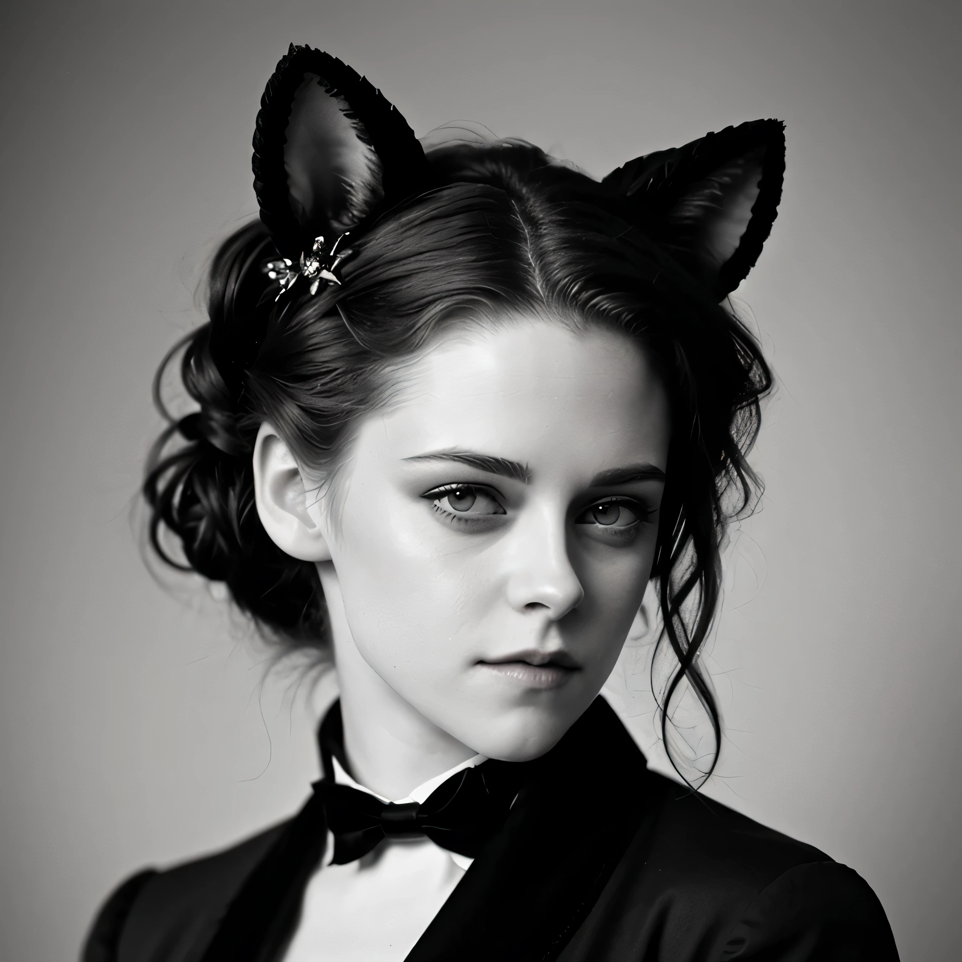 sketch Kristen Stewart Victorian era fake animal ears