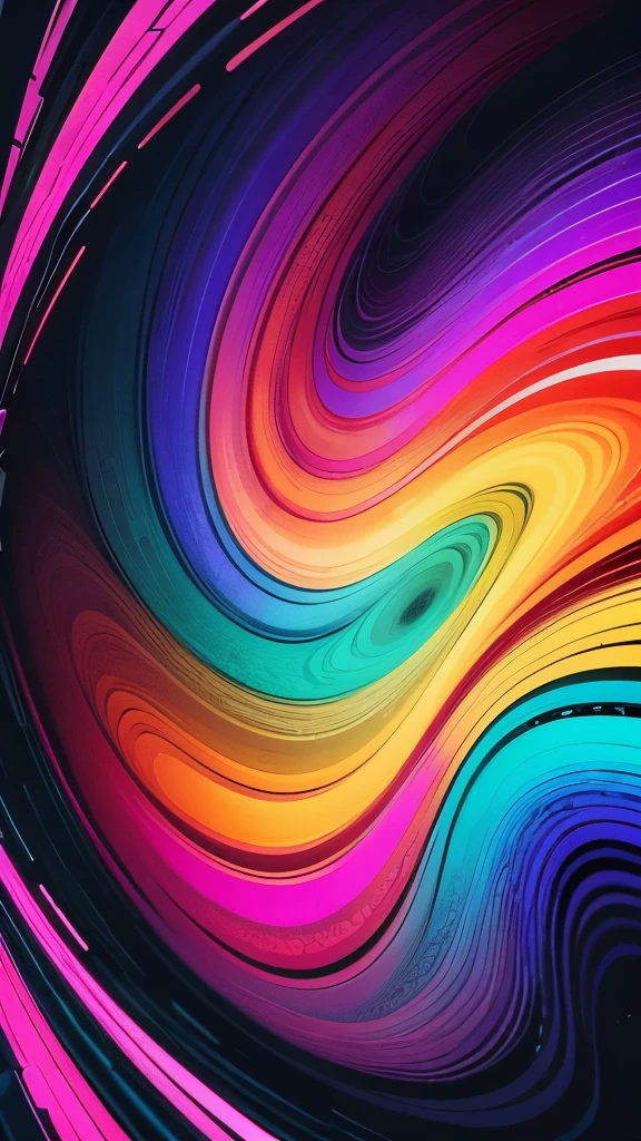 A magnificent swirl square of captivating and psychedelic color drawin
