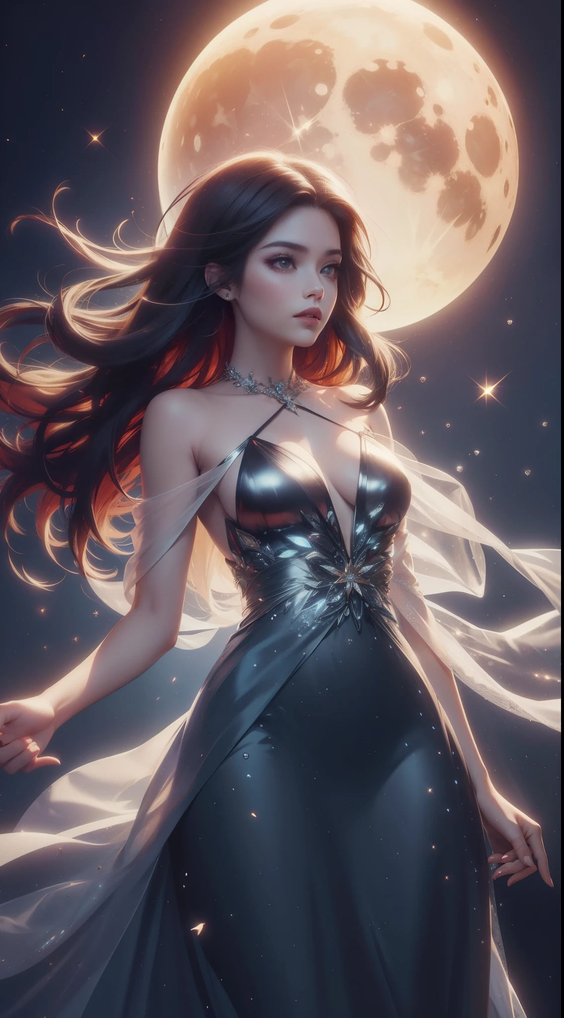 mulher de cabelo preto, garota de cabelos escuros/pretos, diva, fantasma, surreal, cabelos branco-azuis, dreamscape, orquestrando, sinfonia do sono, twilight dress, flutuando entre sonhos, uma mulher em um vestido prata andando em uma noite de lua cheia, uma Moon in starry sky, Magic Air, espetral, Moon in starry sky a girl walking in starry space, shine sky, estrela cintilantes, lua cheia, uma Campinas de flores ao Luar, uma garota com um belo vestido andando na floresta, Night sky, princesa, full moon starry sky, noite profunda, subconscious lullaby, dream orchestration scene, uma Moon in starry sky, Magic Air, espetral, Moon in starry sky, Neck strap,unidade, Uma mulher no universo, floating woman in space, deusa, mulher poderosa, mulher de vestido, luzes cintilante ao redor da mulher, luzes cintilante ao redor da mulher, mulher de vestido, mulher se armadura, cabelos de cores, armadura, mulher de armadura, cabelos de cores diferentes, mulher de cabelo preto, garota de cabelos escuros/pretos