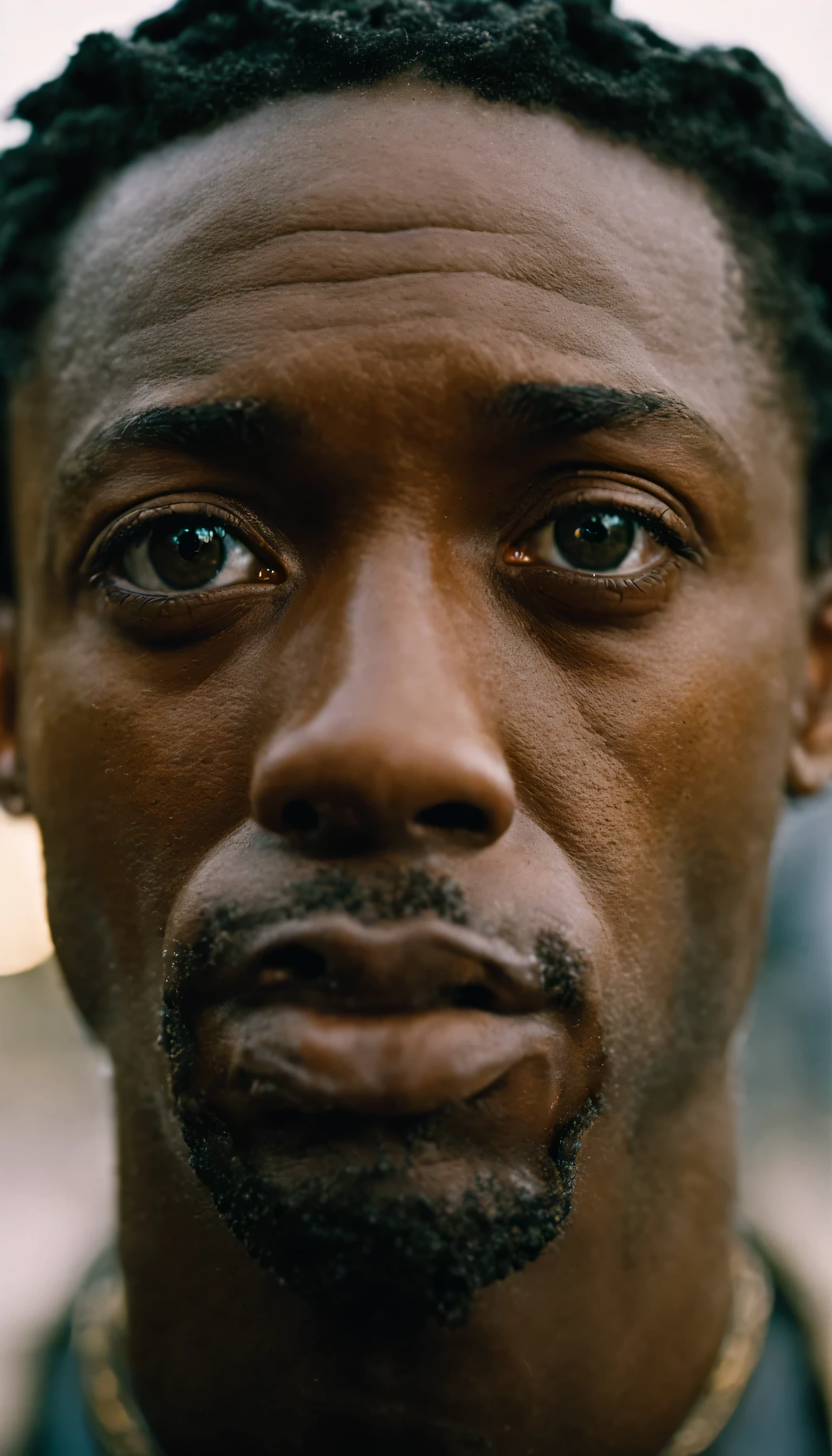 cinematic photo photograph, Kodak portra 800, Marlo Stanfield. 35mm photograph, film, bokeh, professional, 4k, highly detailed, a look of shock, The Wire