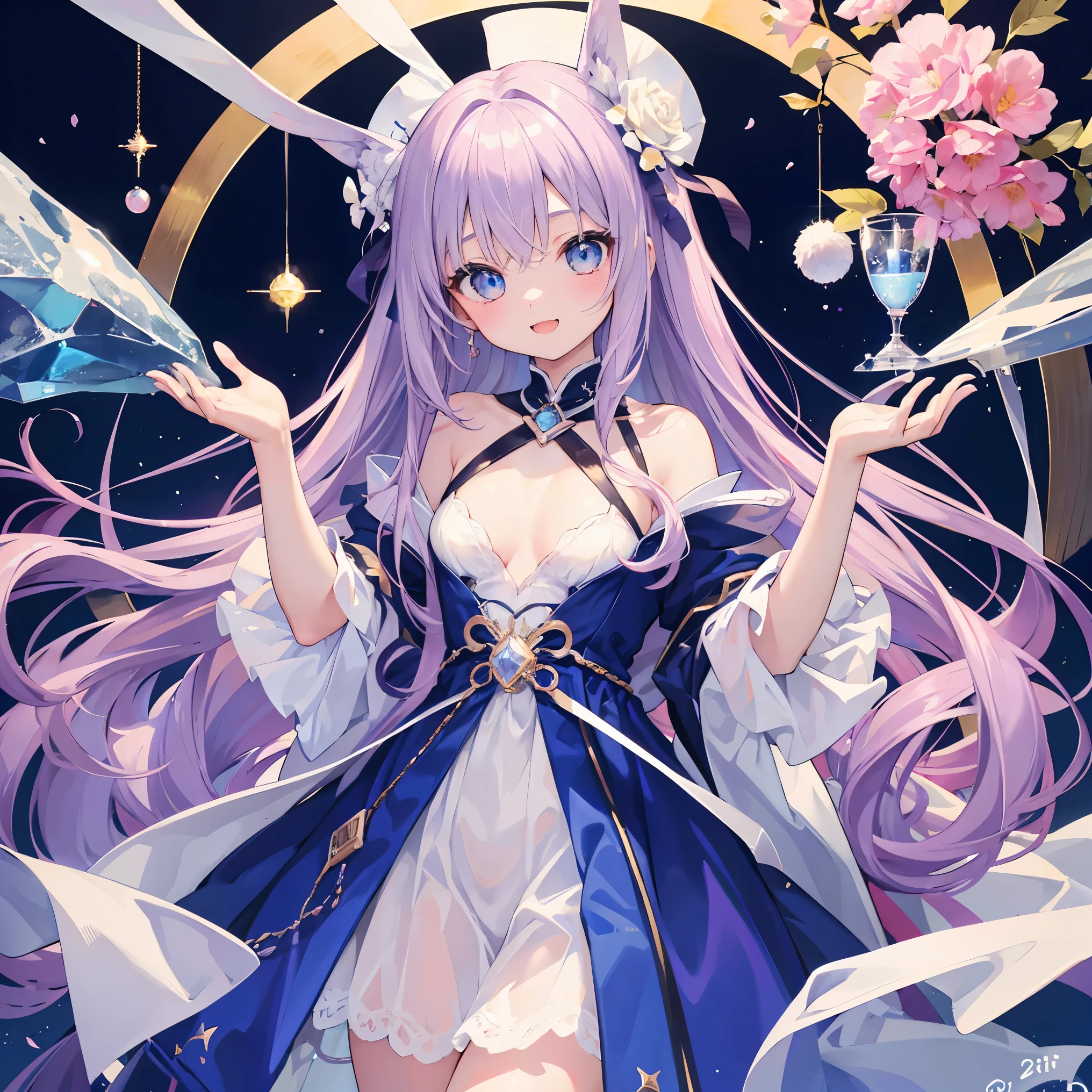 20-year-old sister,beautiful eyes、Crystal clear eyes、Crystal clear hair、Everyone has different hairstyles、long bangs、big smile、happy expression、Small breasts、private、cosplay，サンタにcosplay