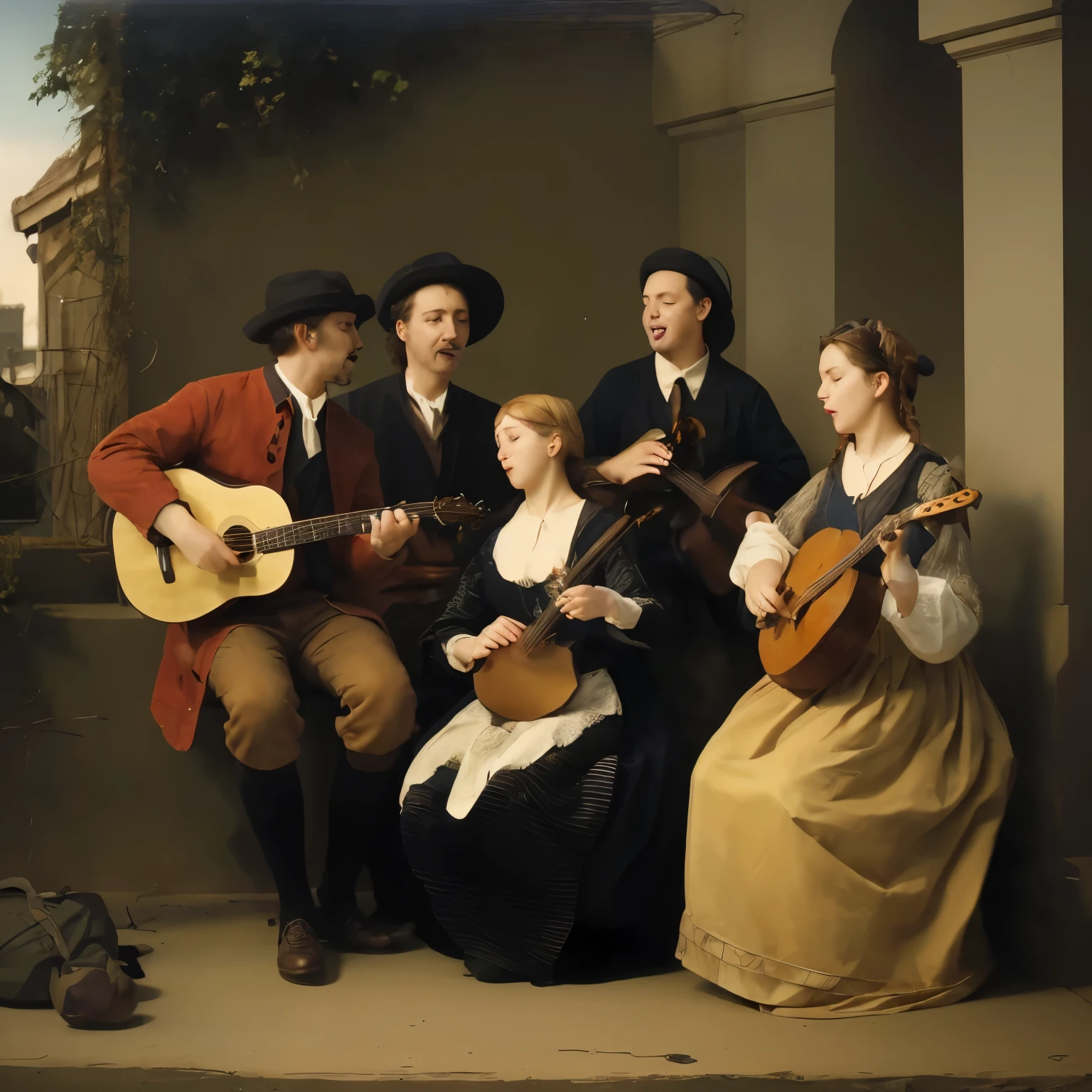 Group of people playing instruments 4k hd