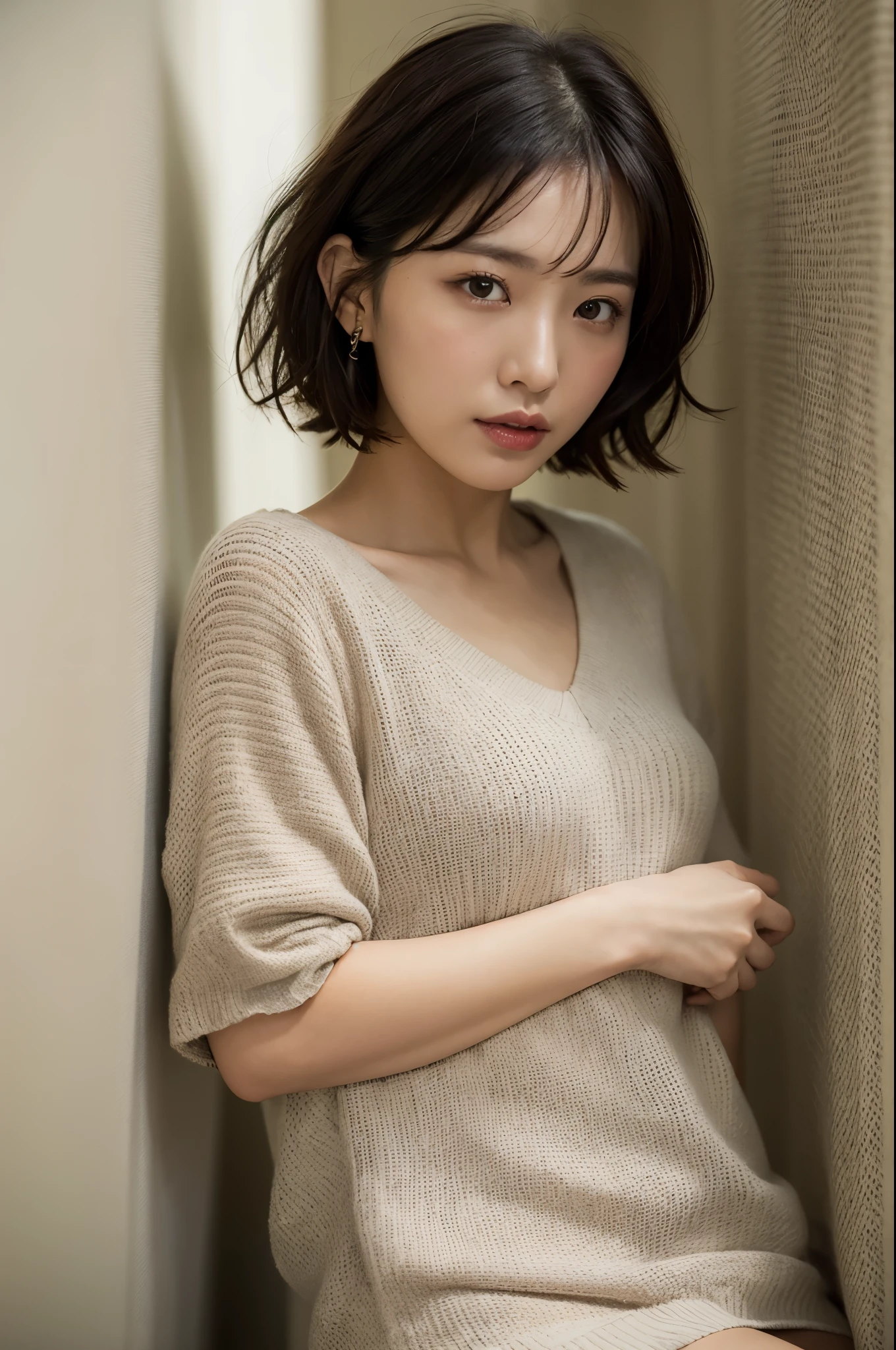 Korean beauty short hair trip