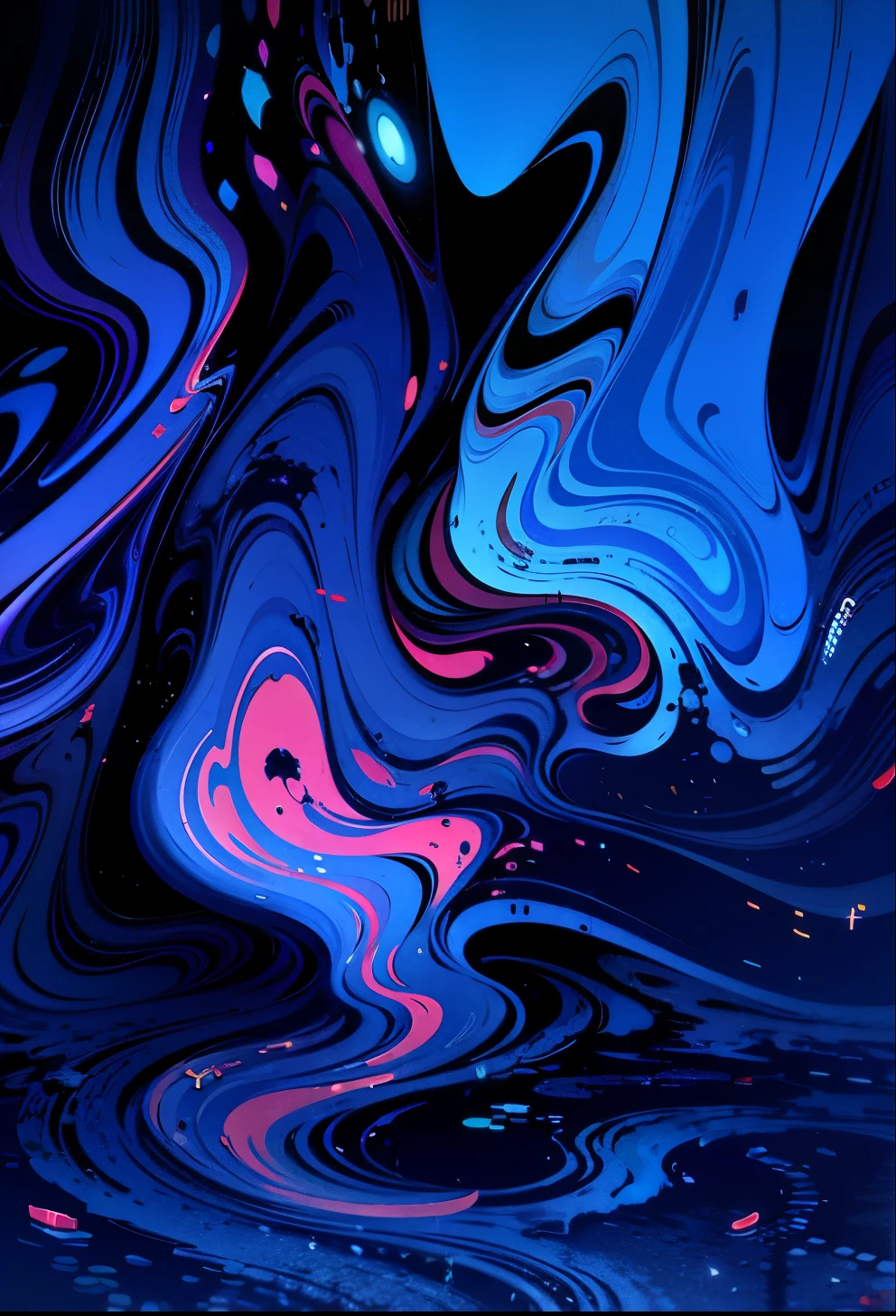 abstraction, gasoline stains, Different colors