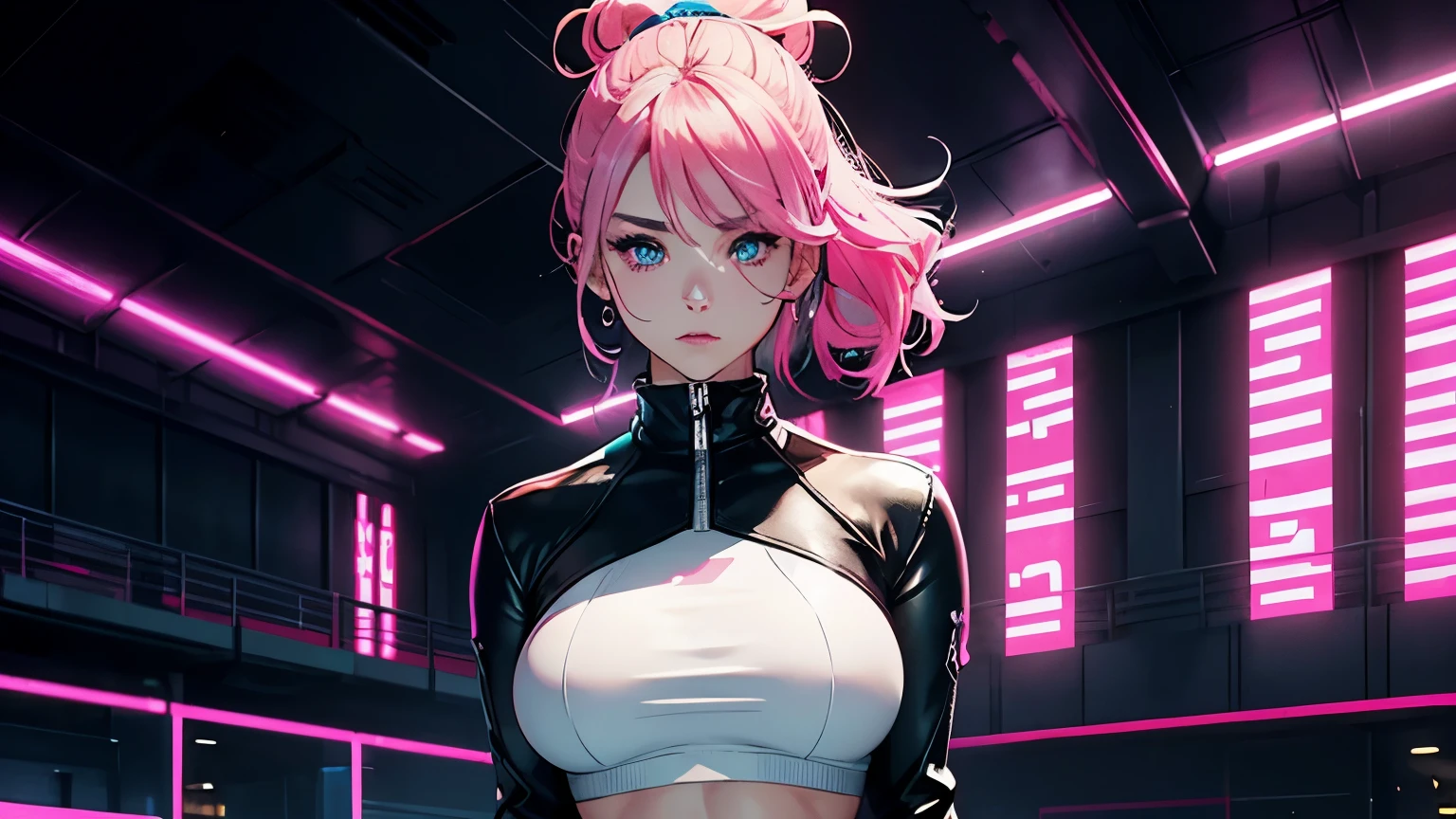 (master part, melhor qualidade) Alisa Rosto bonito, Olhos verdes detalhados , roupas elegantes e detalhadas , puffy lips ,Short Pink Hair Flower Accessories, (melhores detalhes) ( melhor qualidade) espetacular, dramatic scenery, Tekken , Digital anime illustration, Estilo anime 4K, por Yang J, Arte Digital Anime detalhada, arte digital estilo anime, a beautiful artwork illustration, Digital anime illustration, Arte Digital Anime, 8k arte detalhada de alta qualidade, TEKKEN 7