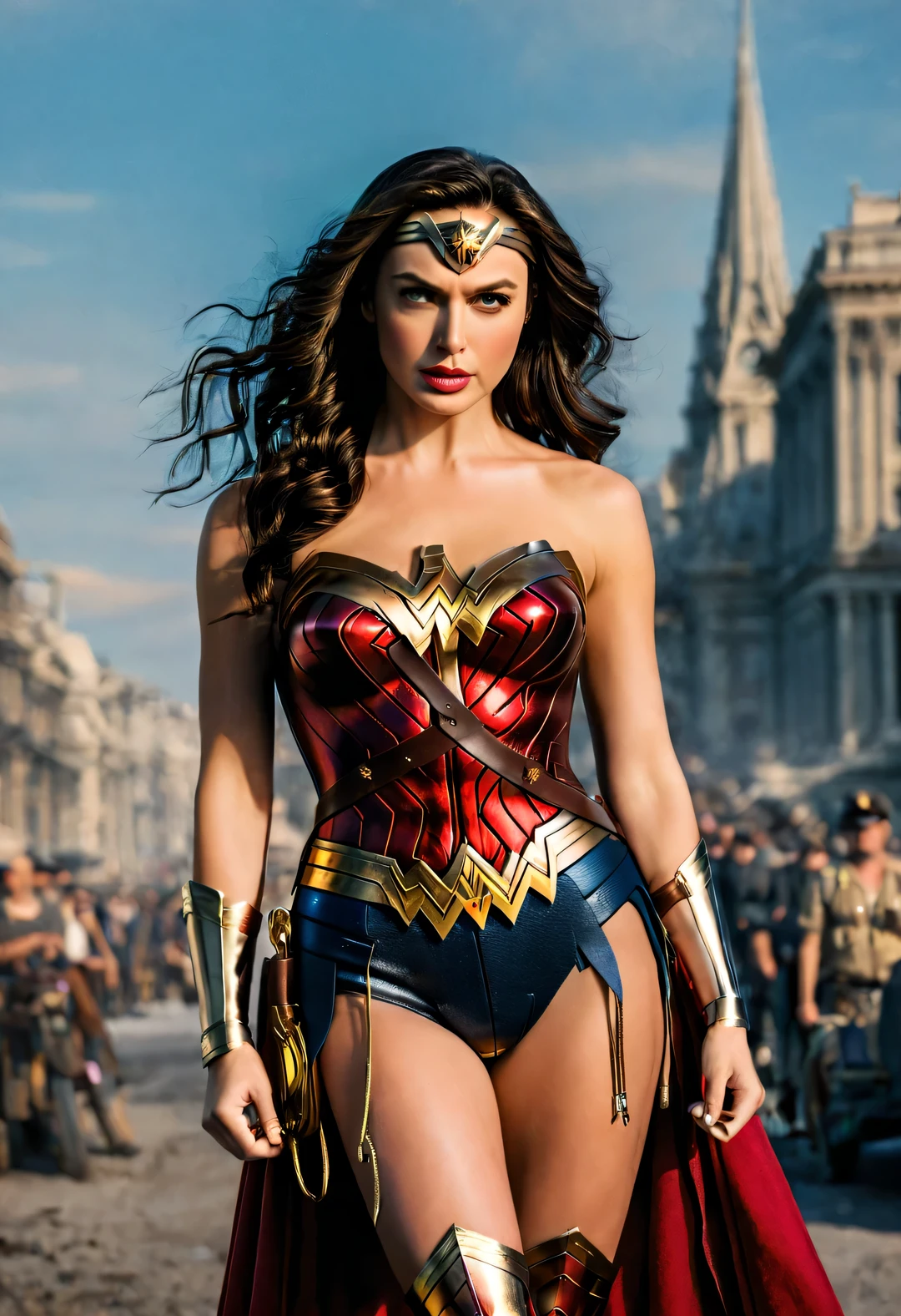 Stylish photography style, wonder woman, Beautiful detailed