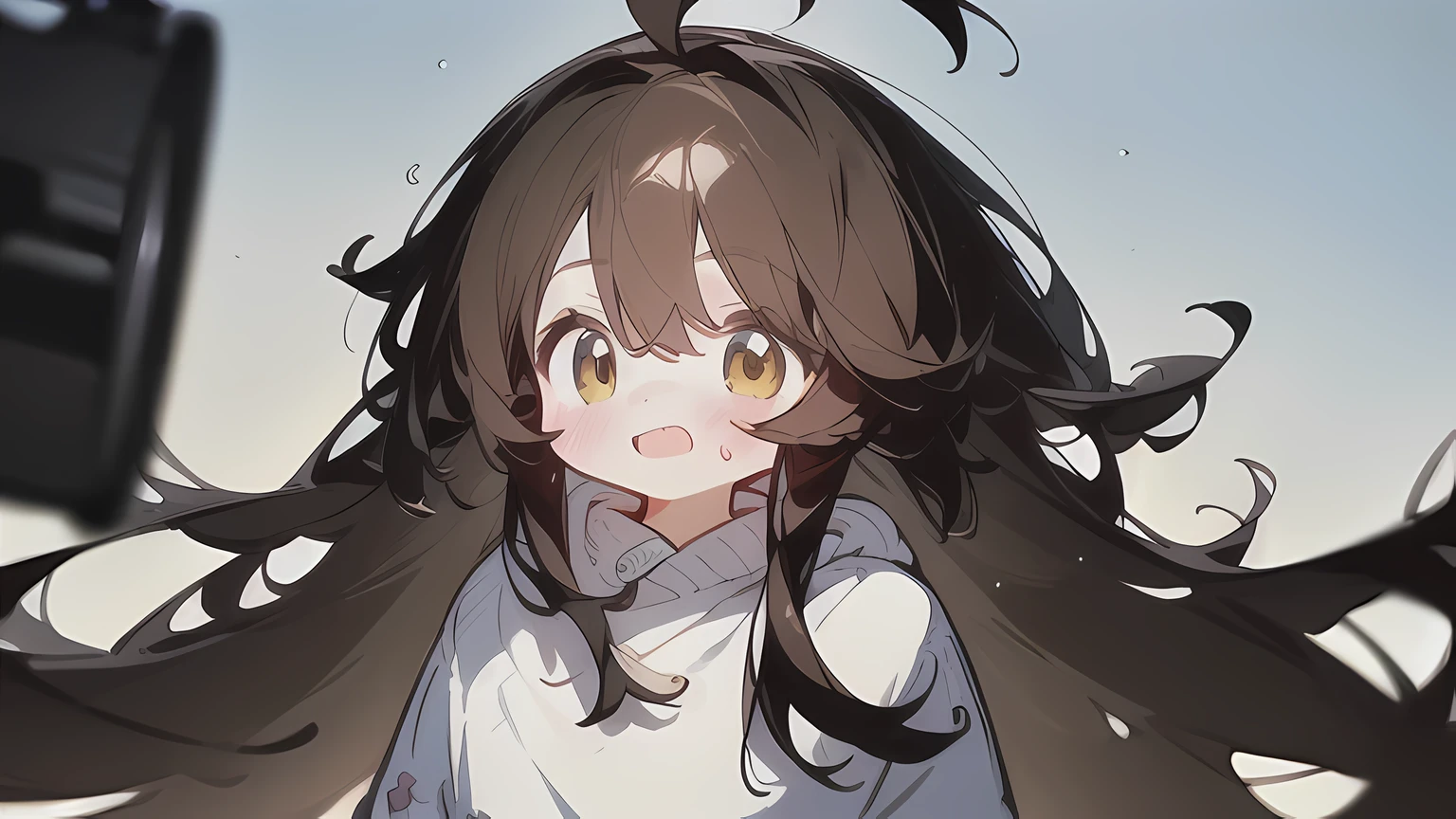 (masterpiece,best quality,girl,long hair,ahog,messy hair,brown hair)