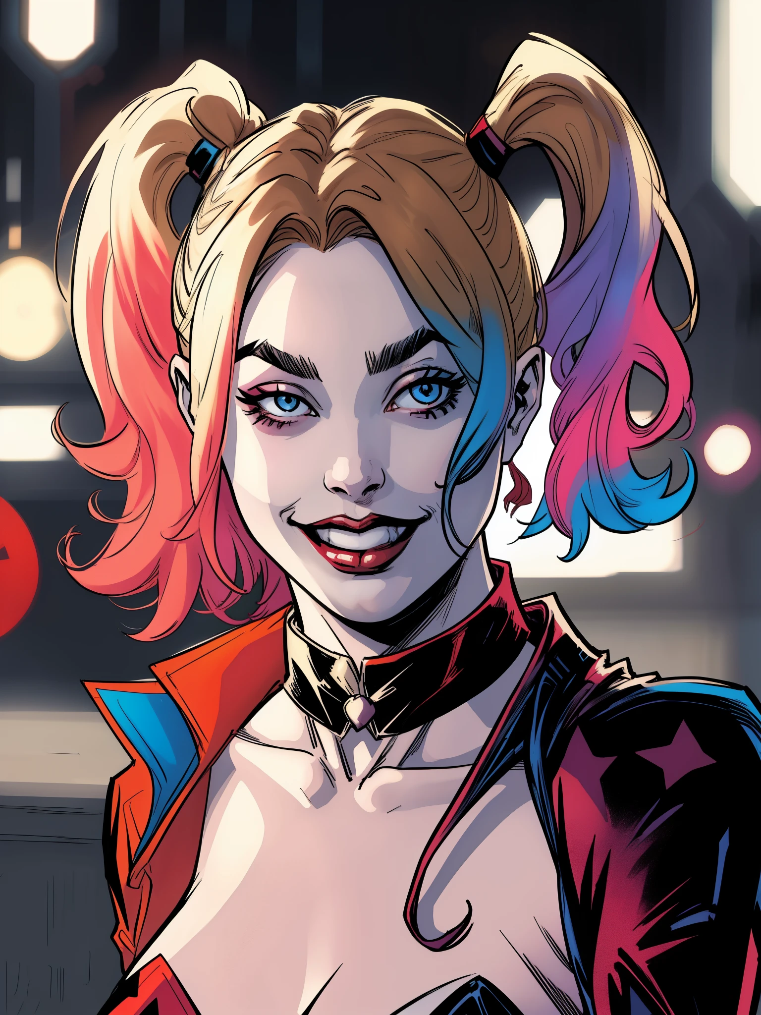 Portrait photo of (harley quinn (rebirth))