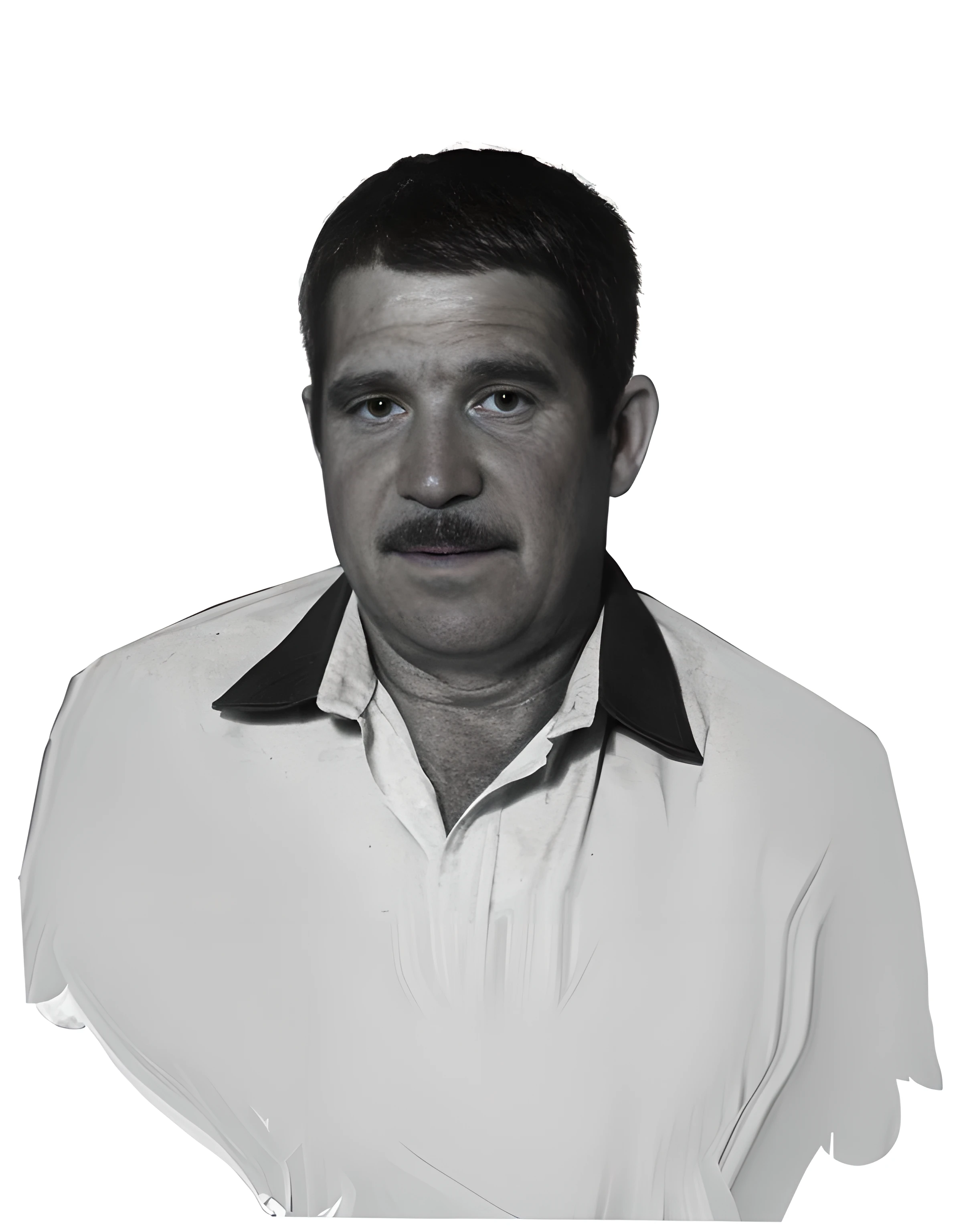 Portrait of a man, 35 years, texture, hair, studio photo, HDR, White shirt, wrinkles