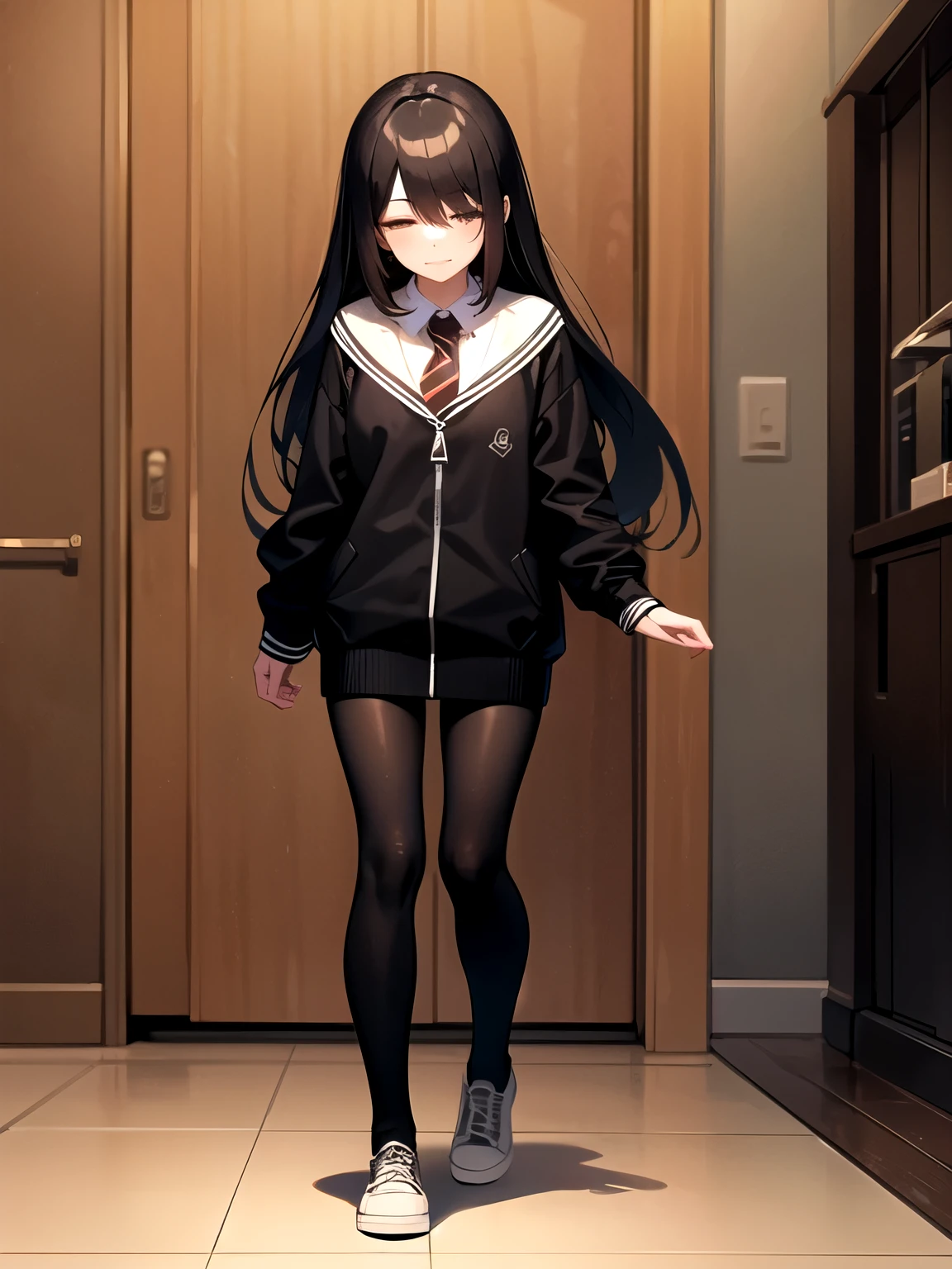 full_body!!, nooks of the eye, nerd girl, hiding one's eyes