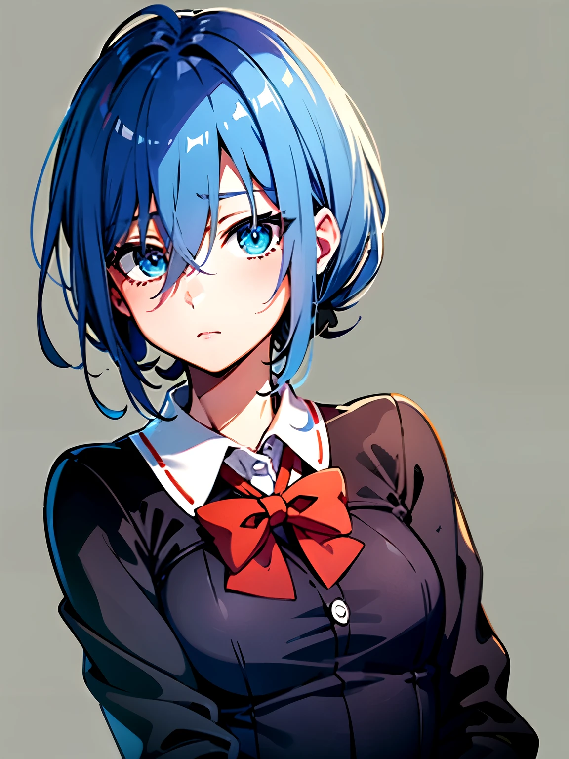 anime girl with blue hair and a bow tie, anime boy, inspired by Okumura Togyu, 2 d anime style, anime best girl, fubuki, gapmoe yandere, young anime man, rin, beautiful anime high school girl, nightcore, anime handsome man, emo anime girl, young anime girl, an anime girl, sayori