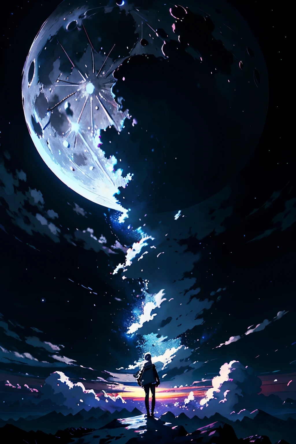 The best sub-height, extremely fine, perfect detail, 4K, 8K, anime wallpaper, NFFSW, night sky, with black background, ethereal cartoon style, moon full, lunar backdrop, moon on sky, moonlit backdrop, on moon, full moon background, with full moon in the sky, moon full, the moon is in the sky, moonlit backdrop, big white moon background, moon, moon on sky, far side of the moon, moon in clouds, white clouds.
Immersed in an ethereal cartoon style, this top-quality masterpiece captivates with its extremely fine details. The 4K and 8K resolution grants it the status of a highly sought-after anime wallpaper, perfect for
