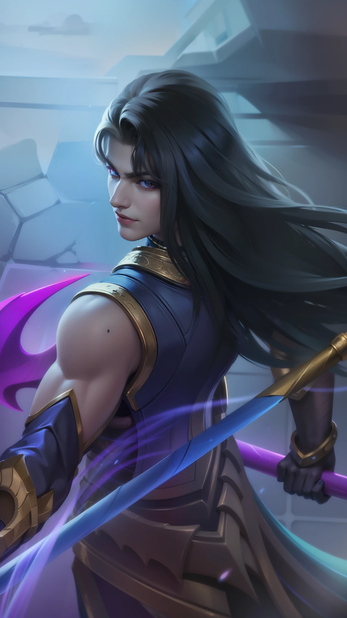 masculine male, masterpiece, ((perfect eyes)) best quality, (semirealism:1.9), beautiful lighting, (extremely detailed CG unity 4k fhd wallpaper), High Detail, Sharp focus, dramatic outdoors, 1 boy ,40 years old, white long hair, strong red eye glow (red eye:1.2).
