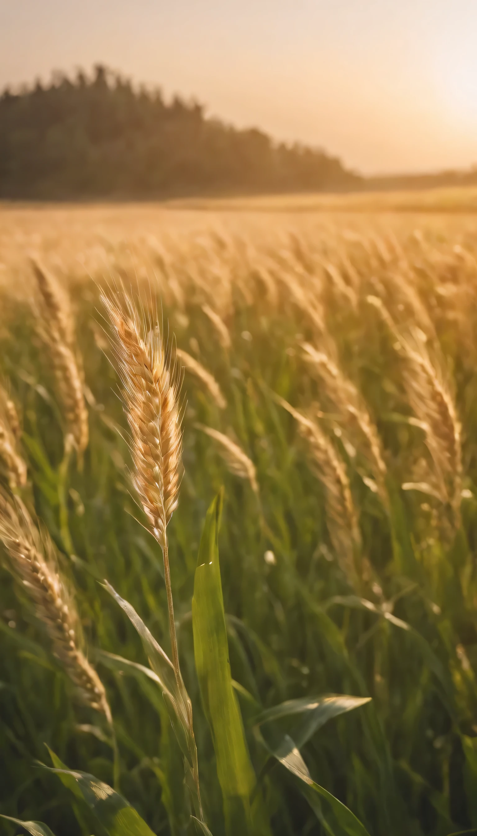 (Highly detailed CG Unity 8K wallpaper、masterpiece、highest quality、Super detailed)、(best lighting、best shadow、very delicate and beautiful)highest quality、8K、Detailed facial depiction、masterpiece、highest quality、clear image quality、Photo of a wheat field with morning dew