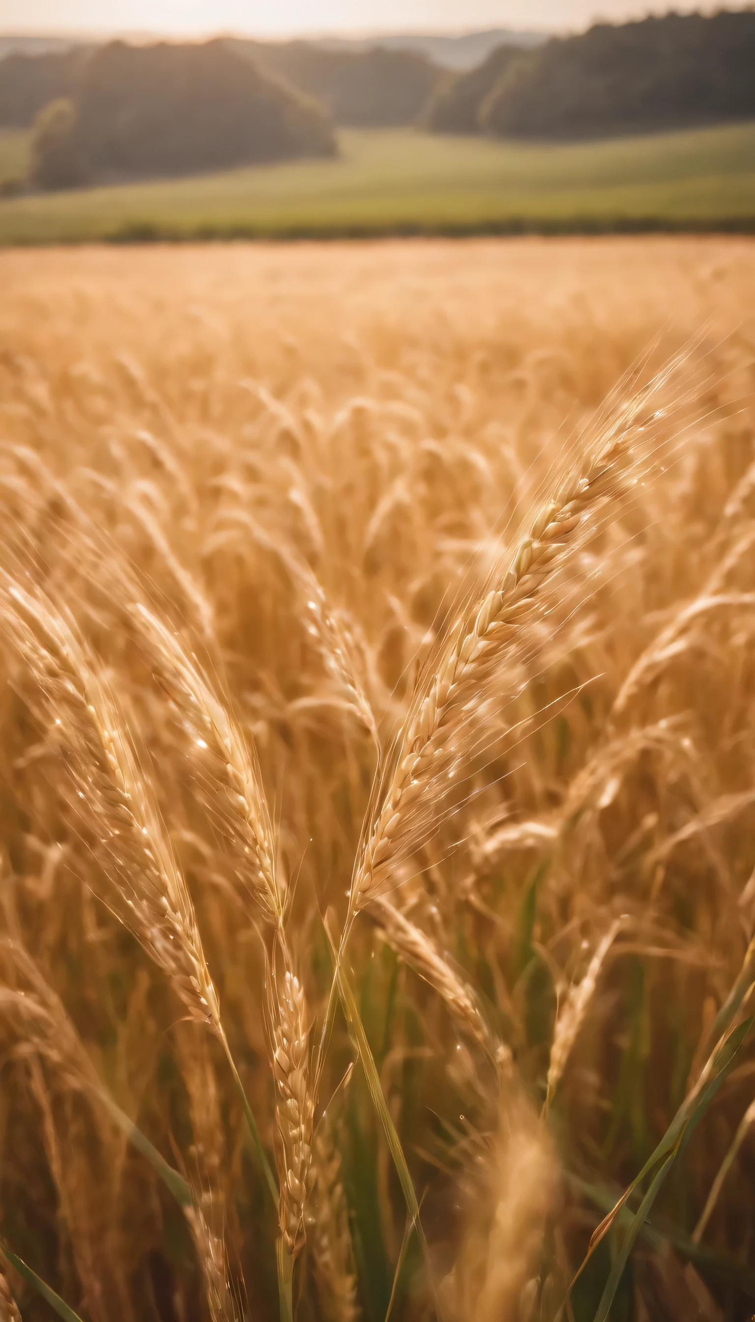 (Highly detailed CG Unity 8K wallpaper、masterpiece、highest quality、Super detailed)、(best lighting、best shadow、very delicate and beautiful)highest quality、8K、Detailed facial depiction、masterpiece、highest quality、clear image quality、Photo of a wheat field with morning dew