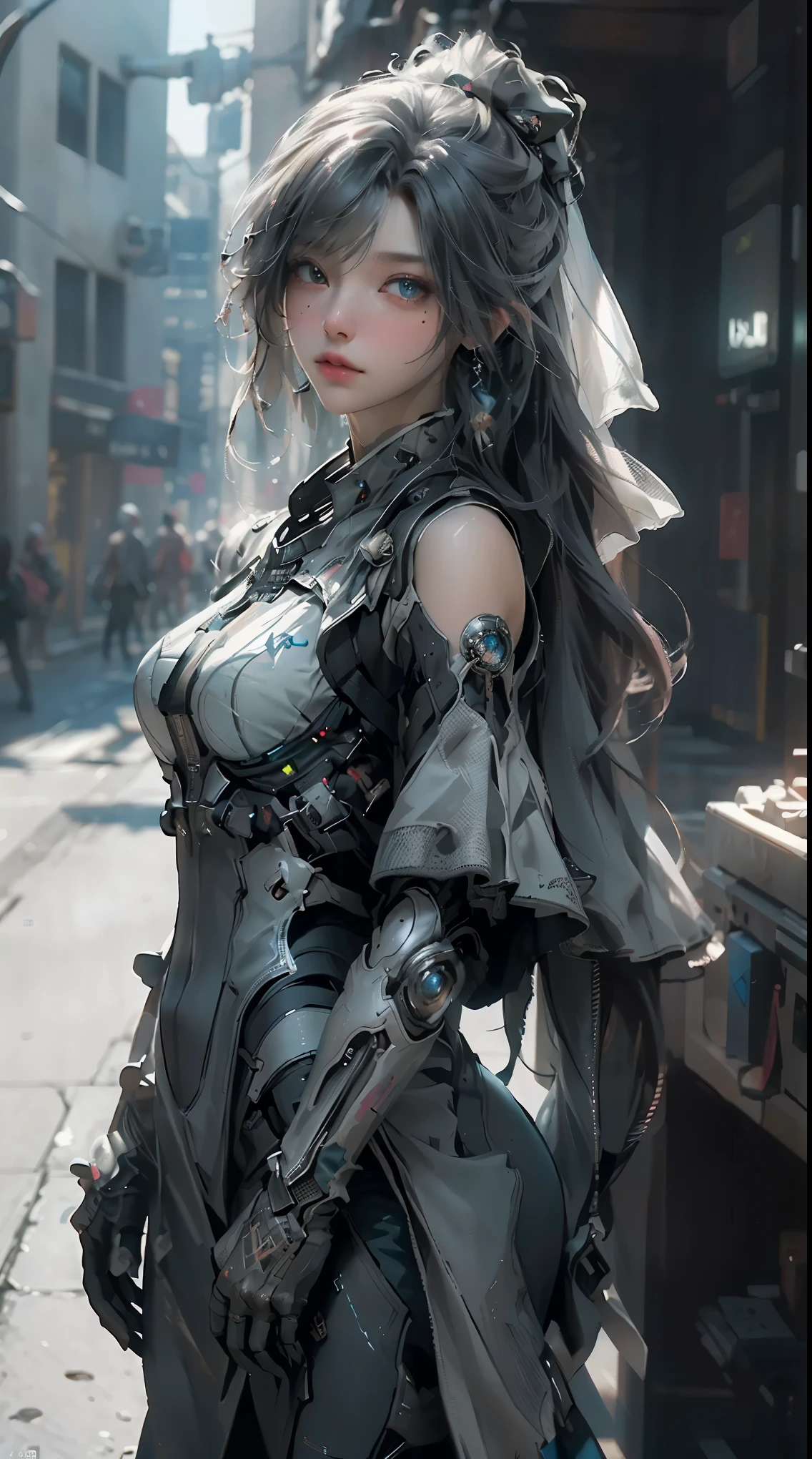 ((best quality)), ((masterpiece)), (detailed:1.4), 3D, Image of a beautiful cyberpunk woman,human development report (high dynamic range),Ray tracing,NVIDIA RTX,super resolution,Unreal 5,subsurface scattering,PBR texture,post processing,Anisotropic filtering,depth of field,Maximum clarity and sharpness,multi-layer texture,Albedo and specular maps,surface coloring,Accurate simulation of light-material interaction,Perfect proportion,octane rendering,Two-tone lighting,Large aperture,Low ISO,white balance,rule of thirds,8K original,
