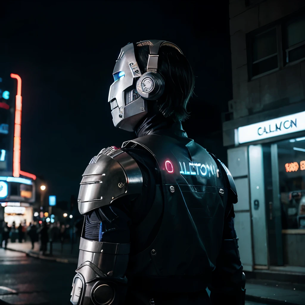 Cyberman,future town,photographic,back neon
