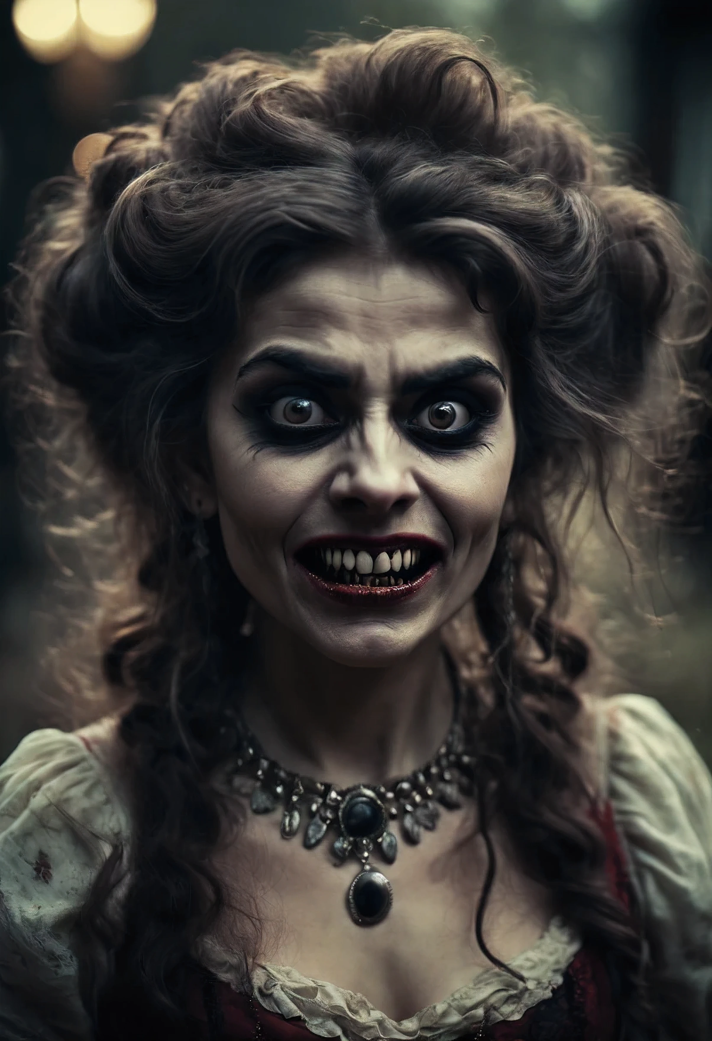 envy、hatred、変化	白雪姫の美しさにenvyし、Stepmother showing ugly face。Explode in anger in the mirror。