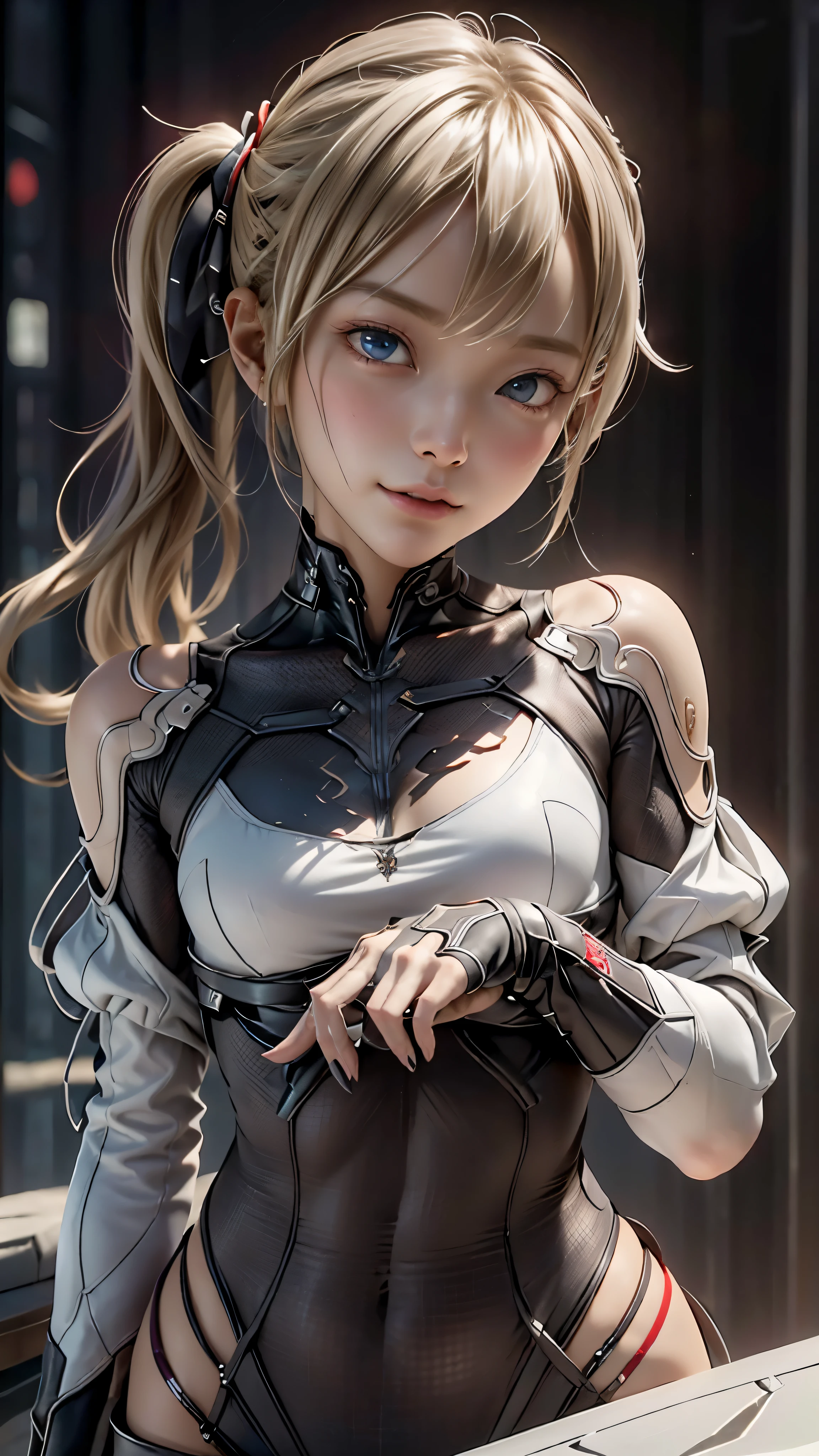 ((highest quality)), ((masterpiece)), (be familiar with:1.4), 。.。.。.3D, beautiful cyberpunk woman image,nffsw(high dynamic range),ray tracing,NVIDIA RTX,super resolution,unreal 5,scattered below the surface,PBR texturing,Post-processing,anisotropic filtering,written boundary depth,maximum clarity and sharpness,multilayer texture,Albedo and specular maps,surface shading,Accurate simulation of light-matter interactions,perfect proportions,octane rendering,two-tone lighting,wide aperture,Low ISO、White balance、Rule of thirds、8,000 students、(())(((white and red clothes)))((blonde))