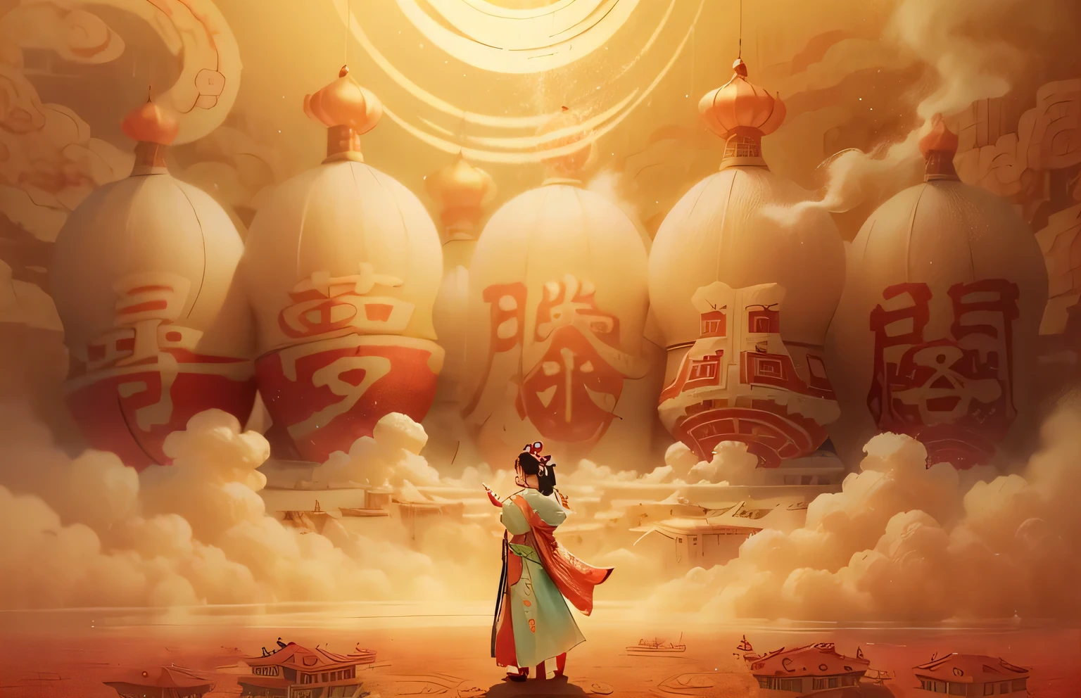 3D relief,Carefully crafted,precise,ivory carving,Chinese illustration on background,soft,Chinese traditional style,Oriental landscape painting,Paper fog on crafts,Paper illustration,Ultra-wide angle of view,Dreamy and magical,8k,𝓡𝓸𝓶𝓪𝓷𝓽𝓲𝓬,high resolution,8k, Yes