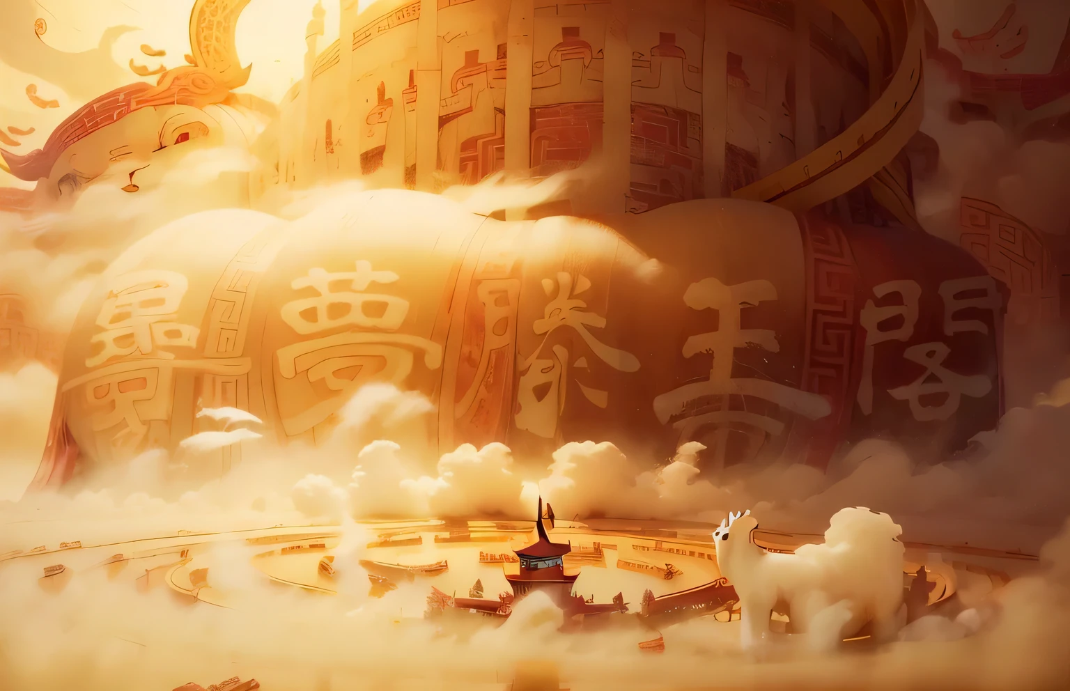 3D relief,Carefully crafted,precise,ivory carving,Chinese illustration on background,soft,Chinese traditional style,Oriental landscape painting,Paper fog on crafts,Paper illustration,Ultra-wide angle of view,Dreamy and magical,8k,𝓡𝓸𝓶𝓪𝓷𝓽𝓲𝓬,high resolution,8k, Yes