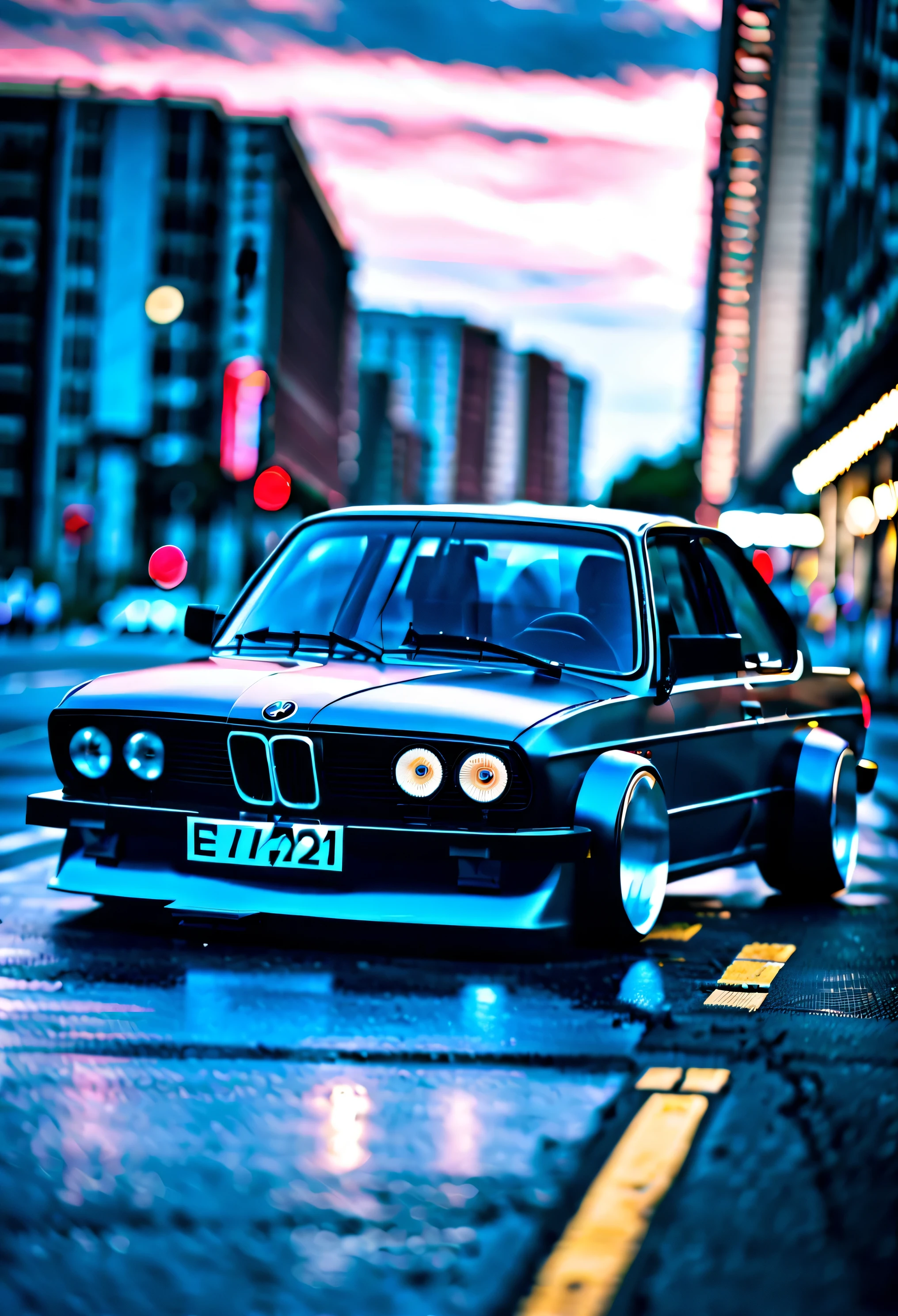 cyberpunk BMW e21 modded and tuned
