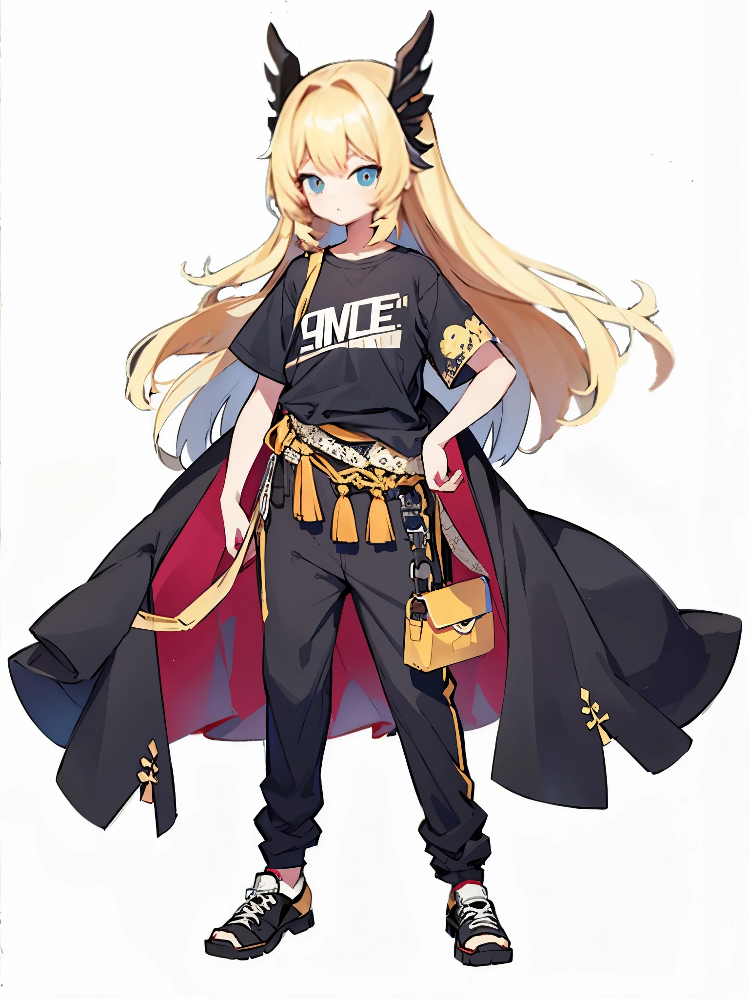 short sleeve、Wearing long pants