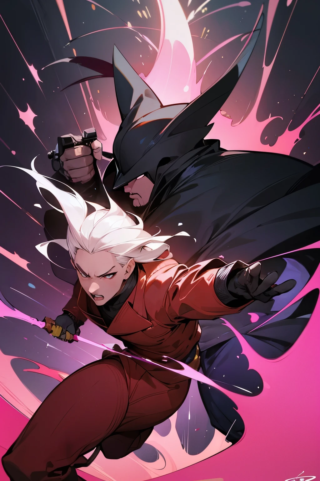 John Wick transforms into an animated film, brilliantly crafted in the vibrant style of Akira Toriyama. The perspectives are dynamic and full of life, transporting viewers into the 80's tone of this action-packed adventure.
John Wick, with his sharp features and tenacious spirit, stands proud against a backdrop of vivid colors and intricate details. His iconic suits are adorned with intricate patterns, creating a striking contrast against the animated background. The cityscape comes alive with neon lights and bustling activity, setting the stage for an epic showdown.
John's signature weapons are no exception, animated to exude an air of menacing power.