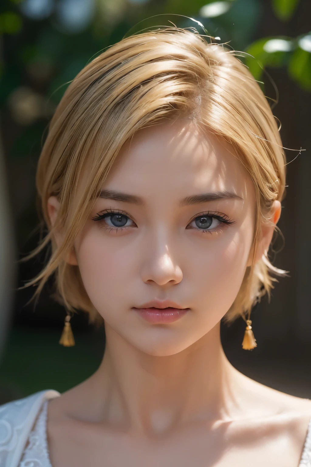 (yinchuan:1.5), close-up, masterpiece, best quality, raw photo, photorealistic, face, incredibly ridiculous, beautiful girl, cute, short hair, depth of field, high resolution, ultra detail, short blonde fine detail, highly detailed, highly detailed eyes and face, sharp pupils, realistic pupils, sharp focus, cinematic lighting