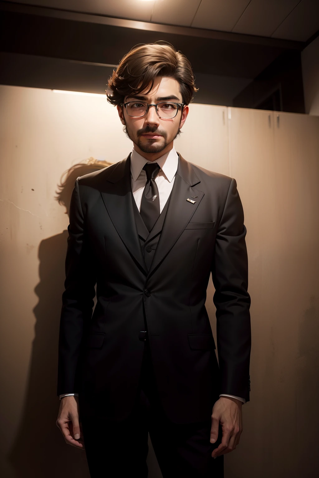 Pessoa triste olhando para um espelho em uma imagem obscura 