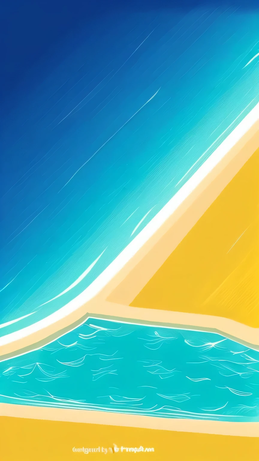 draw a background theme beach with colors: blue, yellow and white, minimalist