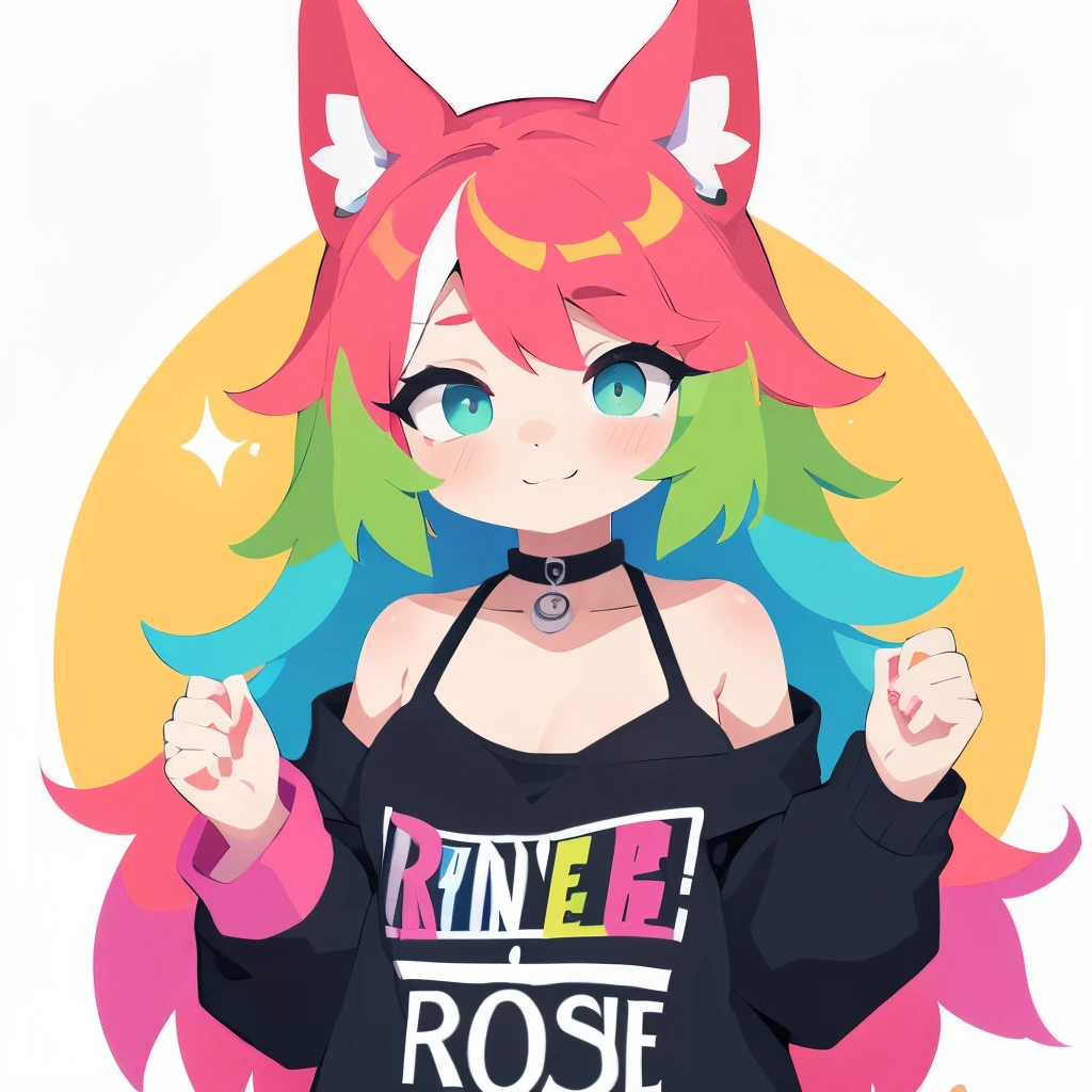 Sure thing! Here's a colorful OC you can bring to life:
**Rainbow Skyler**
Rainbow Skyler is an outgoing and creative girl who loves to express herself through fashion and art. She has long, vibrant rainbow-colored hair that changes color depending on her mood, and is often styled in unique and eye-catching ways.
Rainbow Skyler's sense of style is just as colorful as her hair. She loves to mix and match different colors and patterns, creating unique and bold outfits that turn heads everywhere she goes.
When Rainbow Skyler isn't styling her hair or creating new looks, she's likely to be found painting or drawing, as she has a deep love for art and enjoys expressing herself through her creations.
Rainbow Skyler is a lively and energetic person who brings joy and positivity wherever she goes. Her colorful personality and creative spirit make her a truly unique and memorable character.