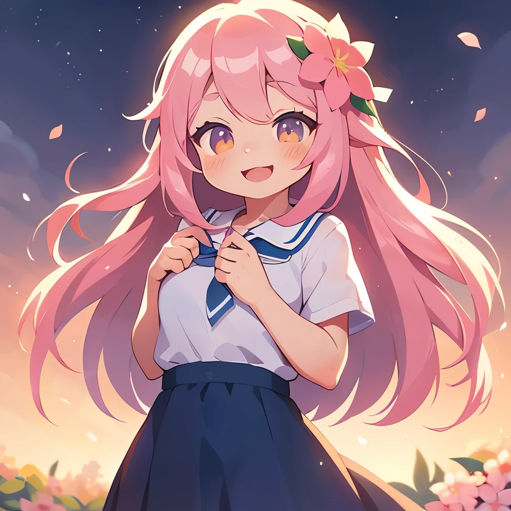 Here's your high school OC:

**Aria "Cherry Blossom" Sakura**

Aria Sakura is the sweet and bubbly girl you can't help but adore. With her long, wavy pink hair, freckles, and a seemingly endless collection of pastel clothes, Aria exudes a charming and happy-go-lucky vibe.

Aria is always smiling and has a knack for bringing joy to those around her. She loves to bake and often brings homemade treats to her classmates and friends. She's a bit of a hopeless romantic and dreams of finding her Prince Charming one day.

Despite her sweet demeanor, Aria isn't afraid to stand up for herself or her friends. She's a straight-A student and a star player on the school's soccer team, proving that she's got the brains and the brawn to match her beauty.

Aria is the ultimate best friend and a beloved member of her high school community. Her friendly, outgoing nature and infectious positivity make her a joy to be around. 🌸❤️