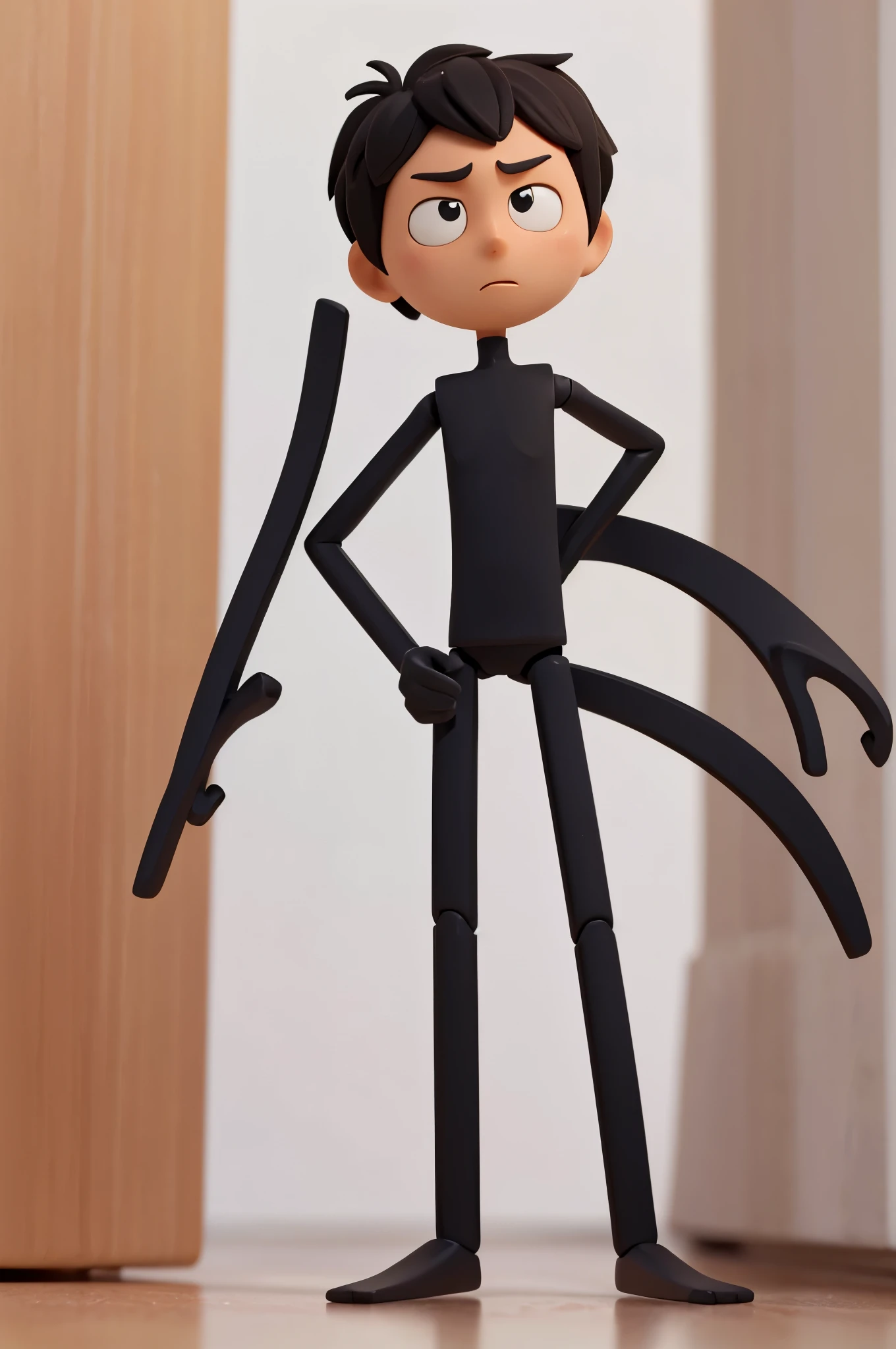 A stickman, simplistic yet expressive, consists of basic lines forming a humanoid figure. With a circular head, straight lines for the torso and limbs, this minimalist character conveys emotions and actions through its elementary yet versatile design