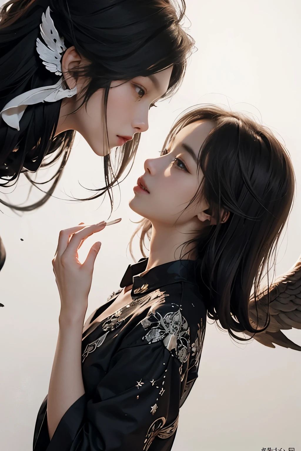 ink painting、Meteor、Angels in the Air、A quiet and clear space filled with nothingness.