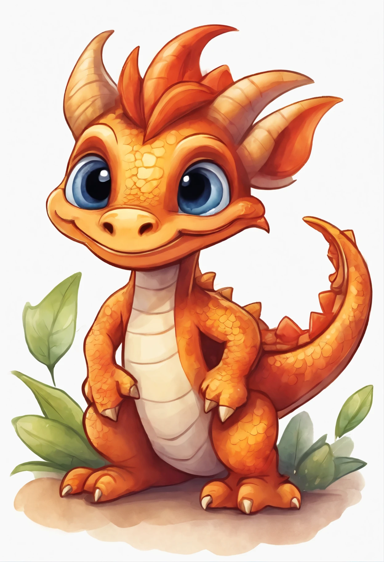 (cute little European Dragon:1.5),character design, sticker design, (cartoon:1.3),(chibi:1.2),(pixar style:1.2),(cute expression:1.1),(big eyes:1.1),(watercolor:1.1),(separated from white background:1.1)(to be colored)