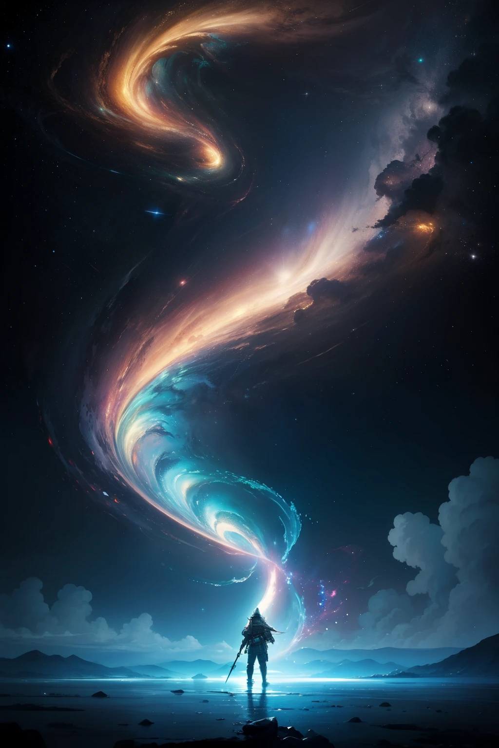 ((highest quality)), ((masterpiece)), (be familiar with), Cosmic light burns the glass　High definition fantasy
