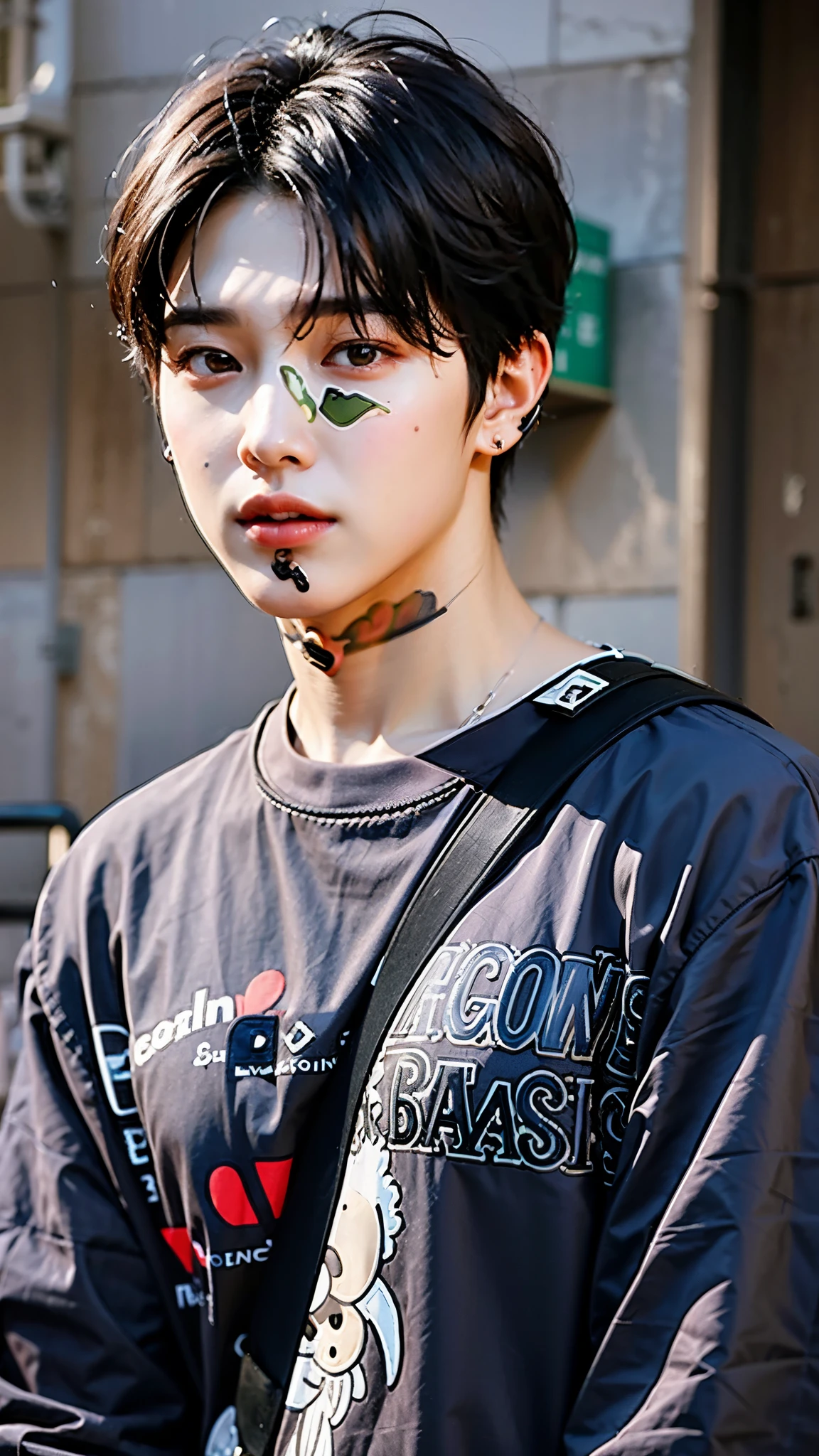 a close up of a person with a backpack and a shirt, kim doyoung, jungkook, hyung tae, wan adorable korean face, cai xukun, hong june hyung, inspired by Bian Shoumin, jinyoung shin, south korean male, taejune kim, shin jeongho, a handsome man，black short hair, boy has short black hair, male ulzzang, Jimin\Plump lips, Jimin, Parque Jimin, Jung Jaehyun, Jimin\Nariz grego, 1 de fevereiro), foto de perfil, ✨🕌🌙