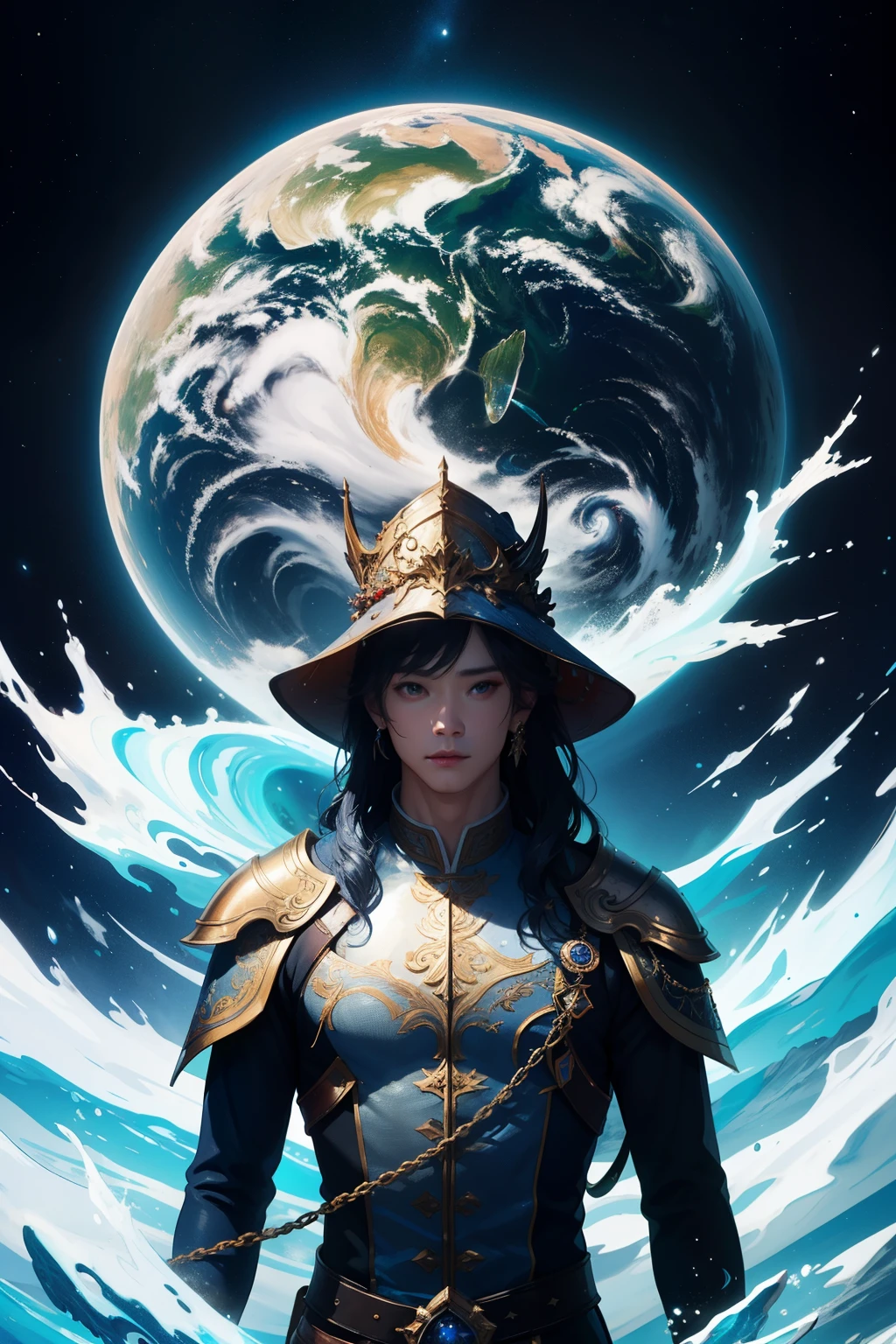 ((highest quality)), ((masterpiece)), (become familiar with), universe in glass ice fantasy the light burns